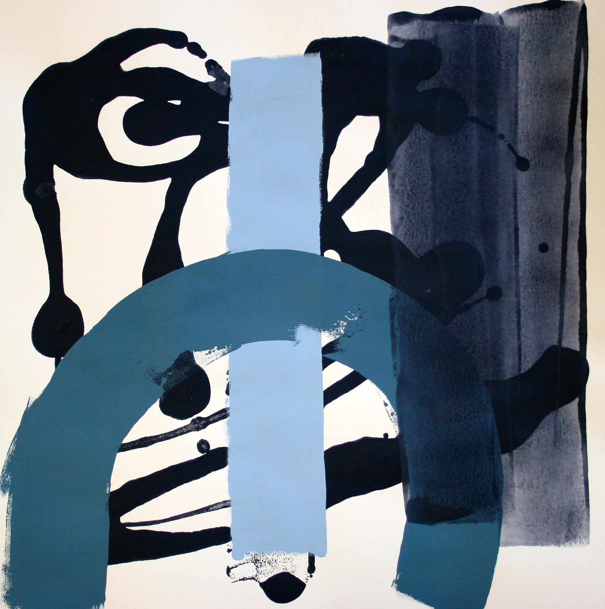  interlock 03 / latex on paper / 30x30 