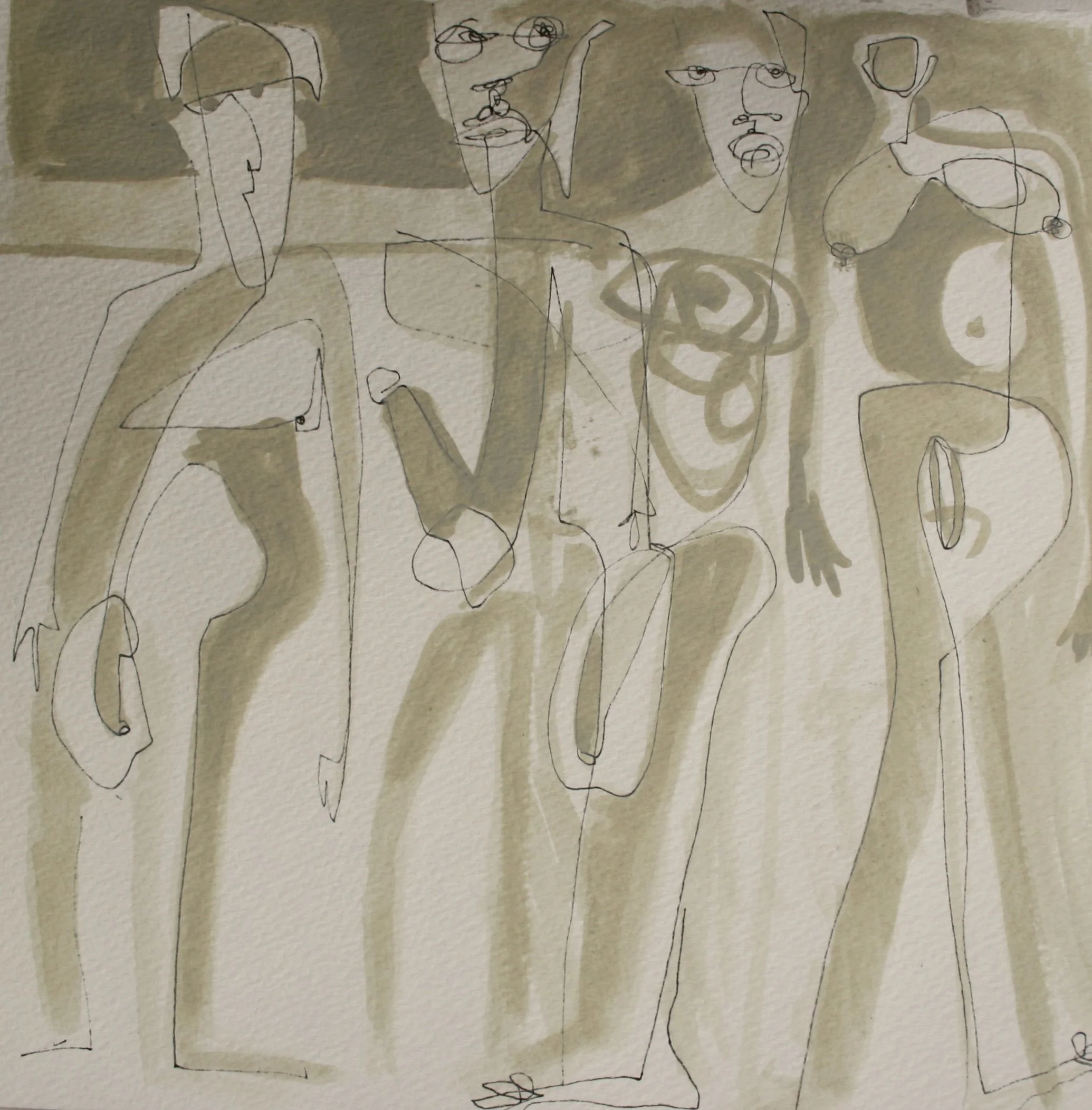  ink latex paint on paper / 15x15 / 