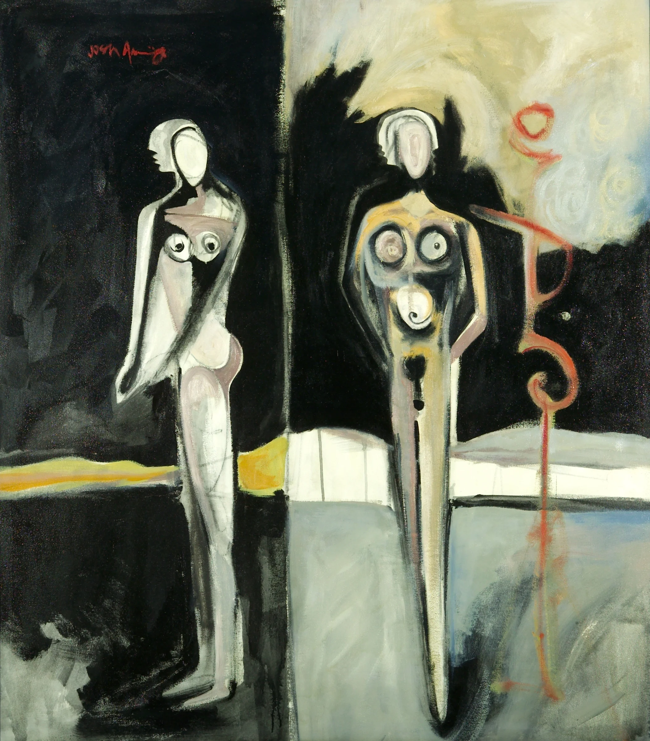 "Boy with Boy" oil on canvas 53x47