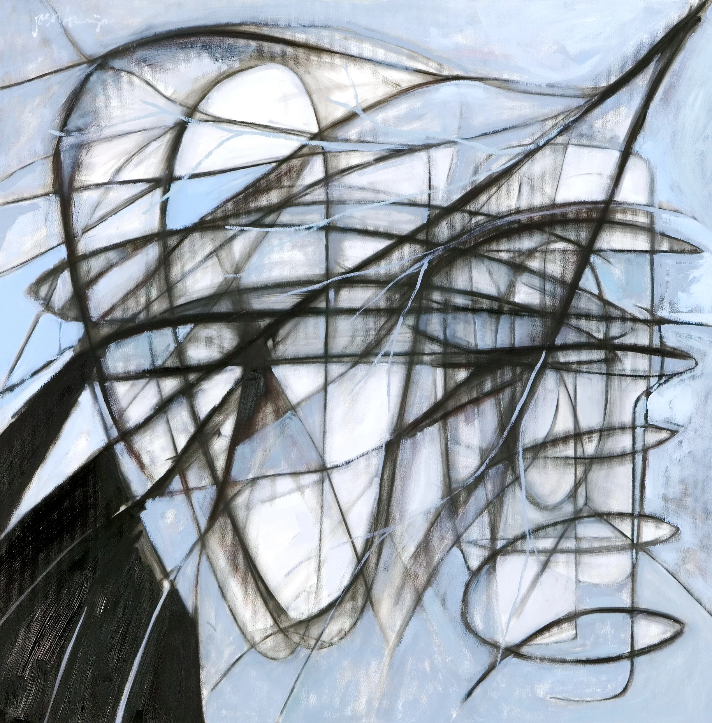 "Electricity" oil on canvas 30x30