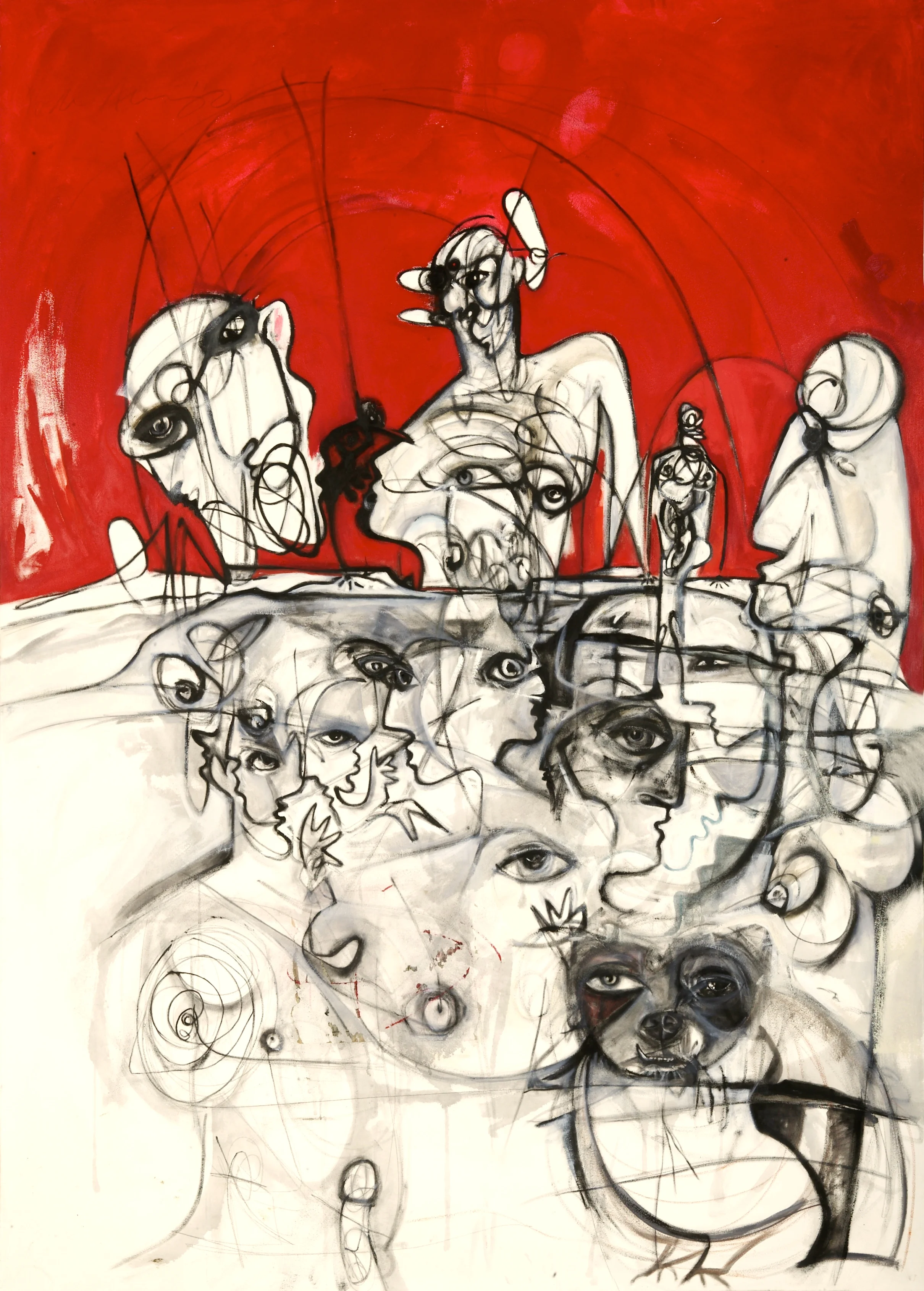 "Tribute To Each other" oil on canvas 84x60