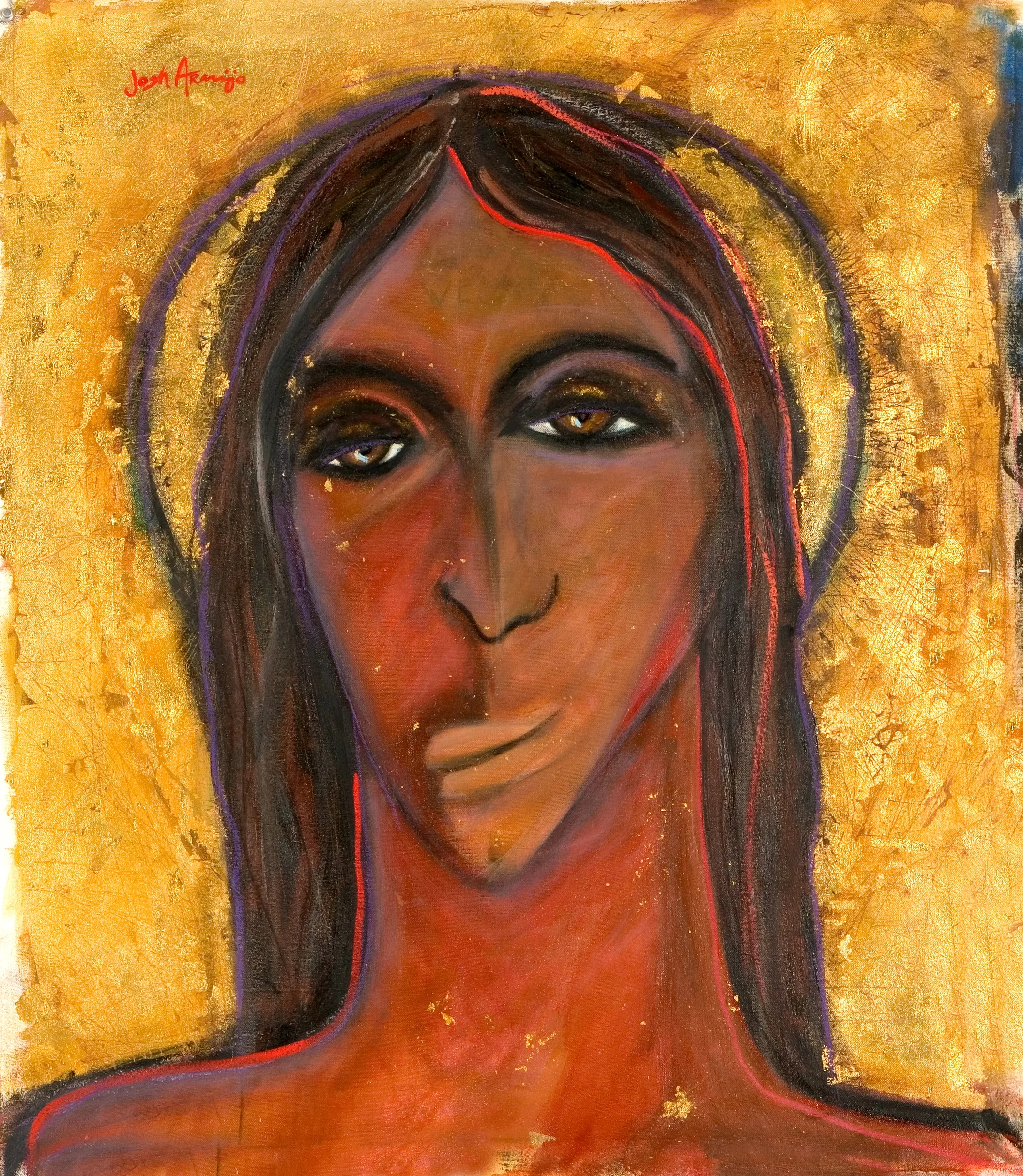 "self Portrait" oil on canvas 40x28 