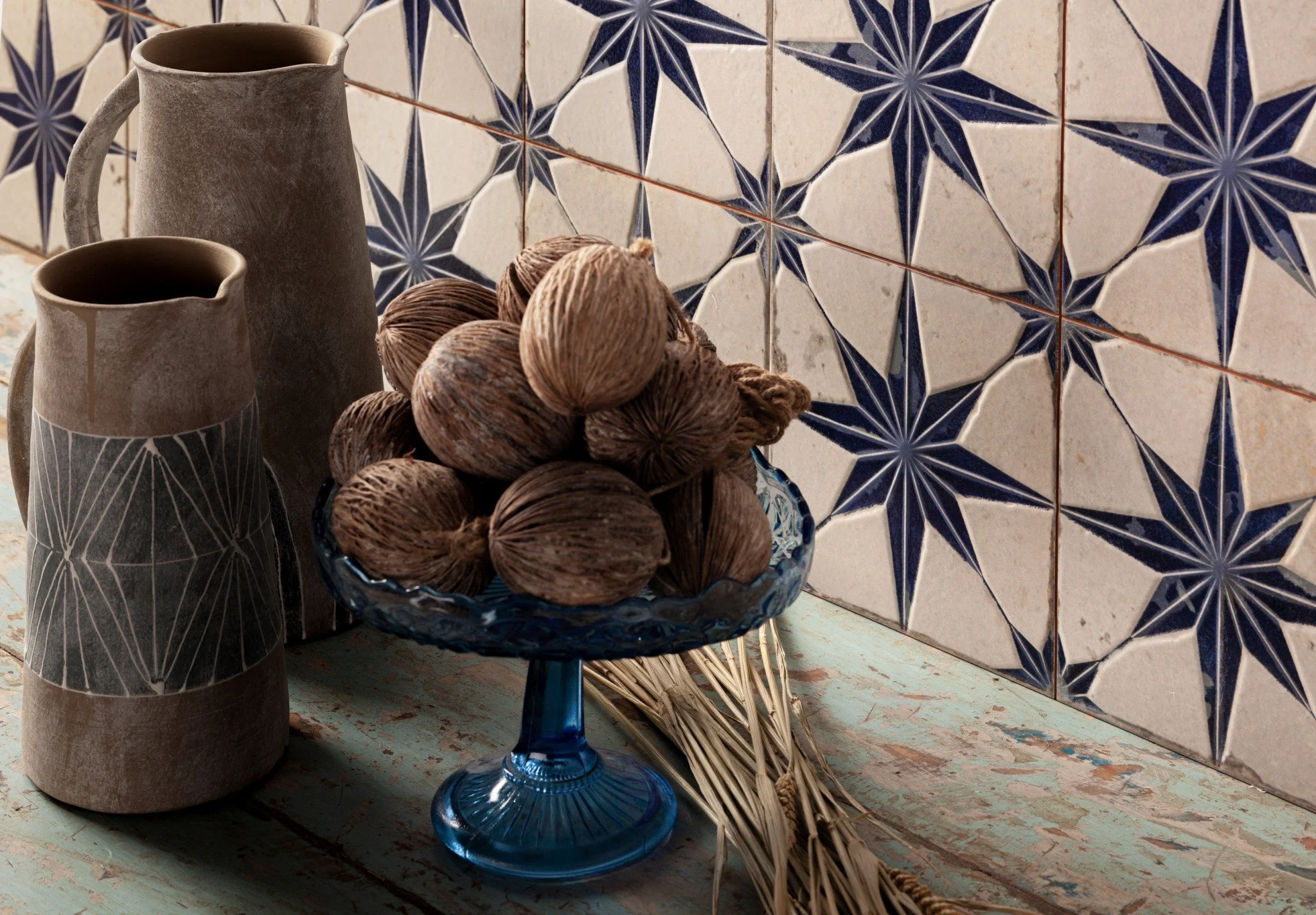 古著 星夜藍立體花磚 45x45 實景(1).jpg