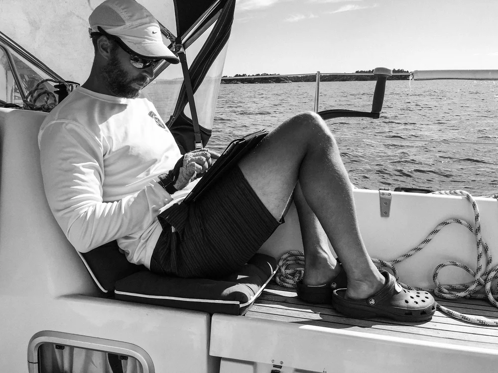 Captain Erik studying the map