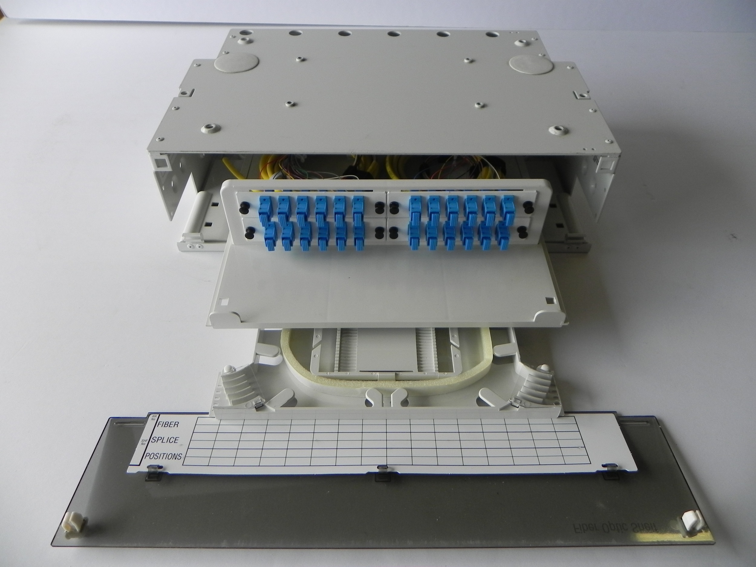 Front Picture OFS 3RU Patch/Splice Shelf - 24 SC