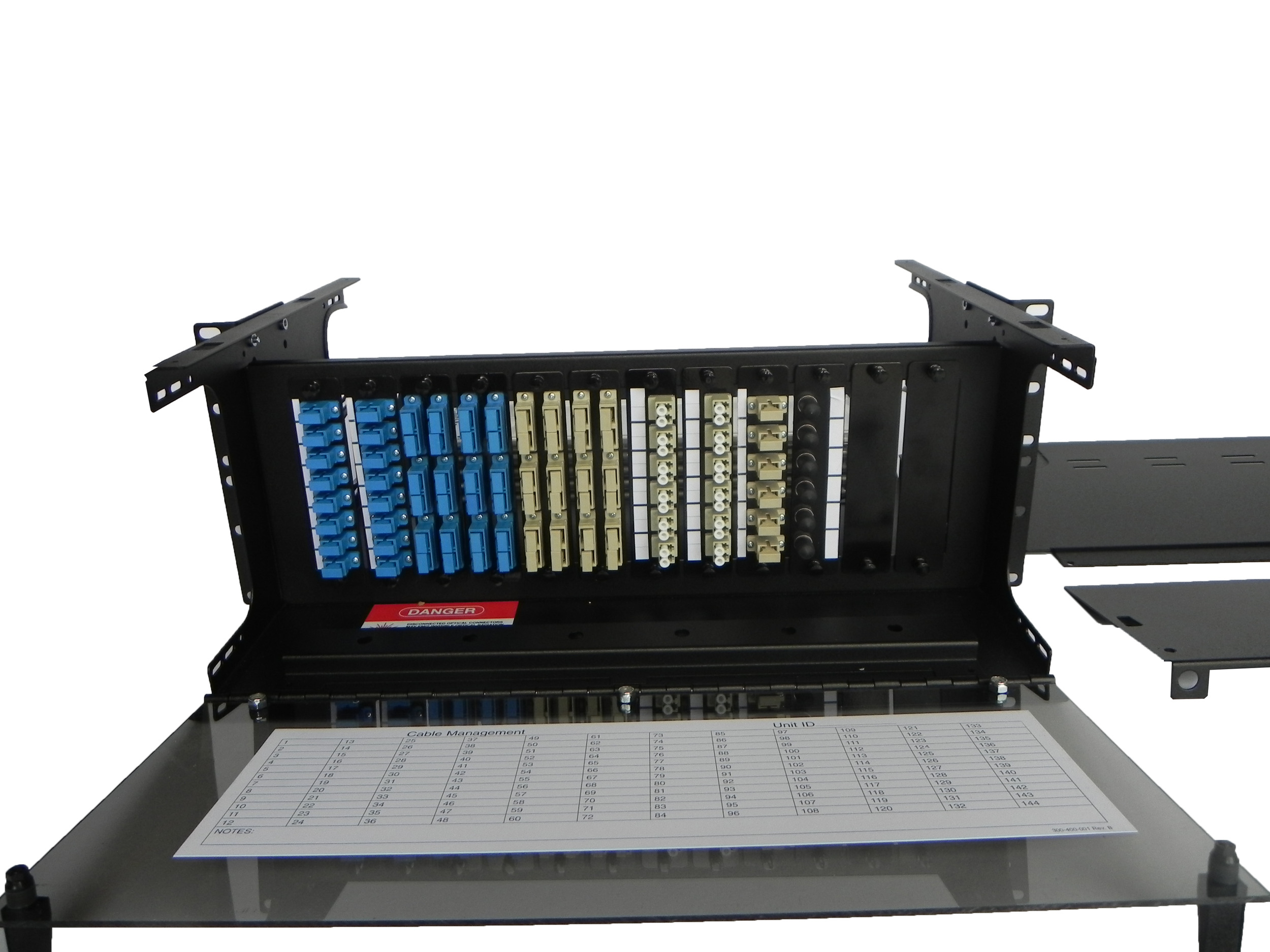 Front view of panel with bulkhead