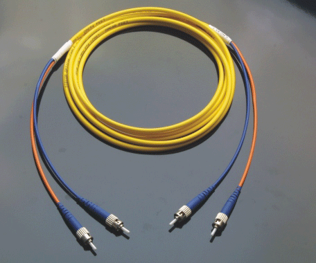 ST - ST Fiber Jumper Duplex Jumper, SM Bend Insensitive, ST/UPC - ST/UPC, 2mm Yellow Jacket 