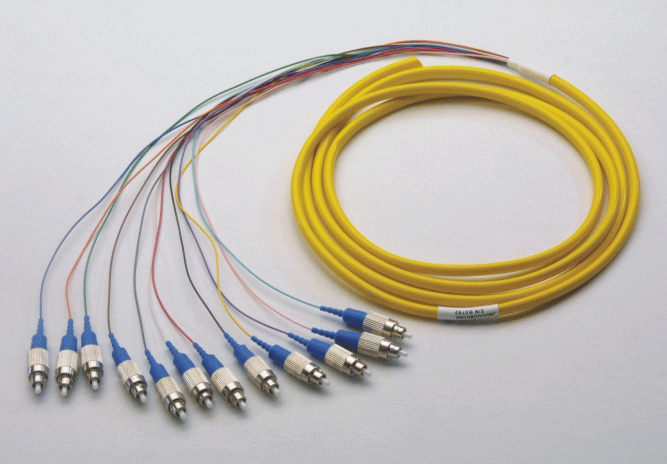 Pigtail - 12-Fiber, SM, FC/UPC, Length 3 meters 