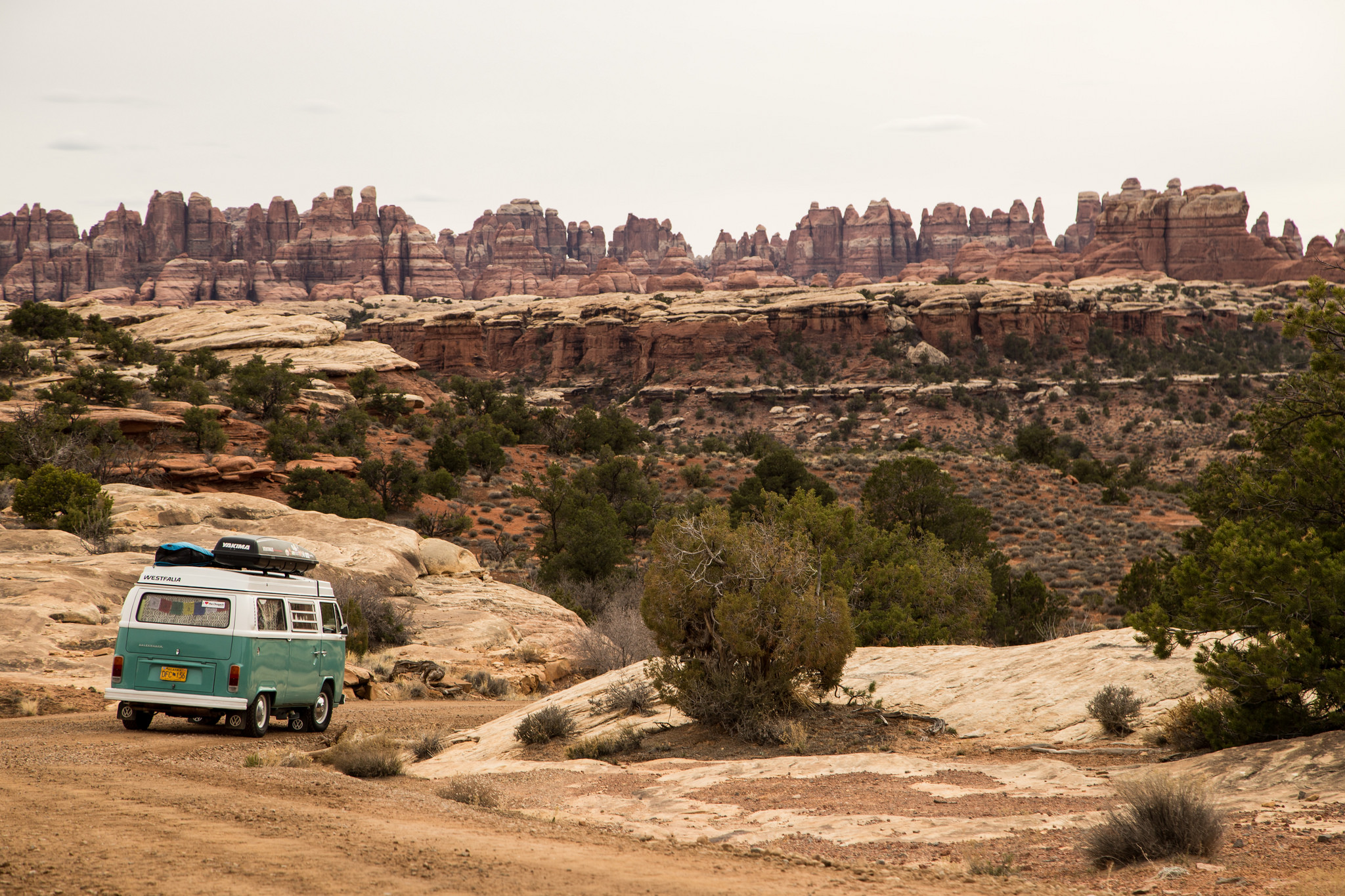Driving through Canyonlands.