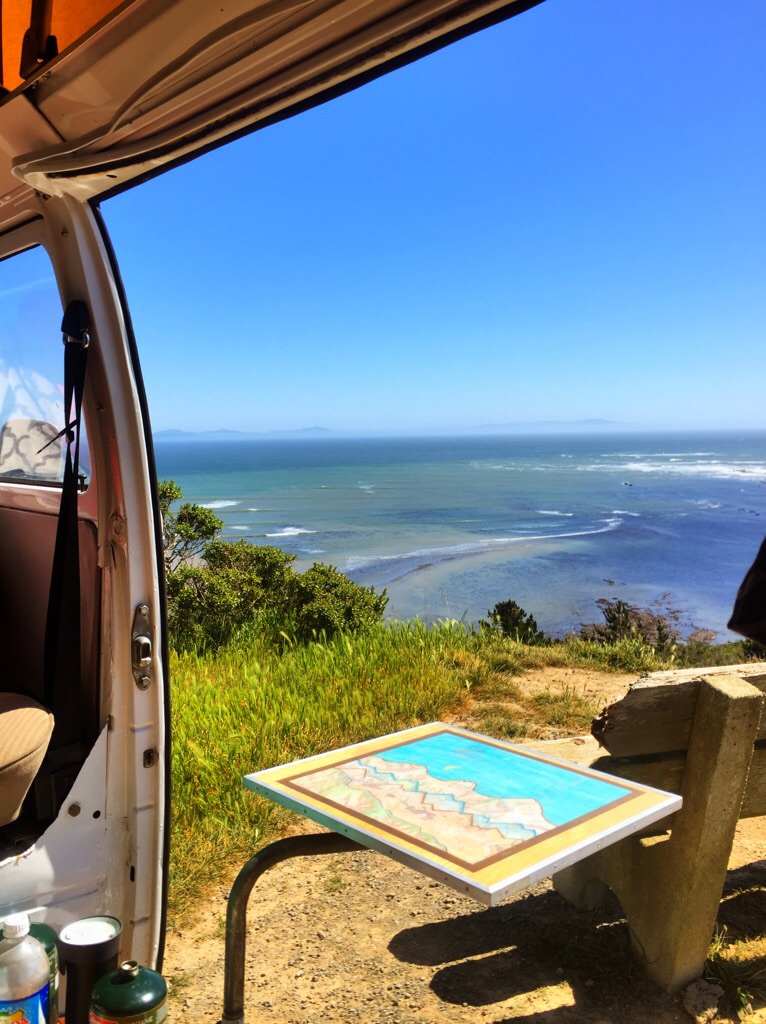 Lunch making view in Bolinas.
