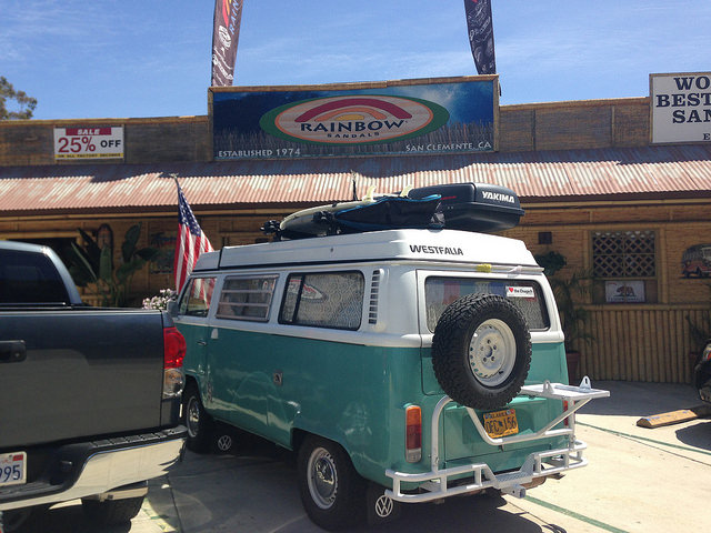 We stopped by the rainbow outlet to make sure our feet would survive the trip.