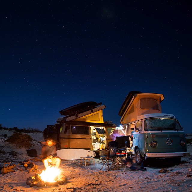 Camping a few miles north on Bahia Asuncion after weaving through the unmarked dirt roads heading north.