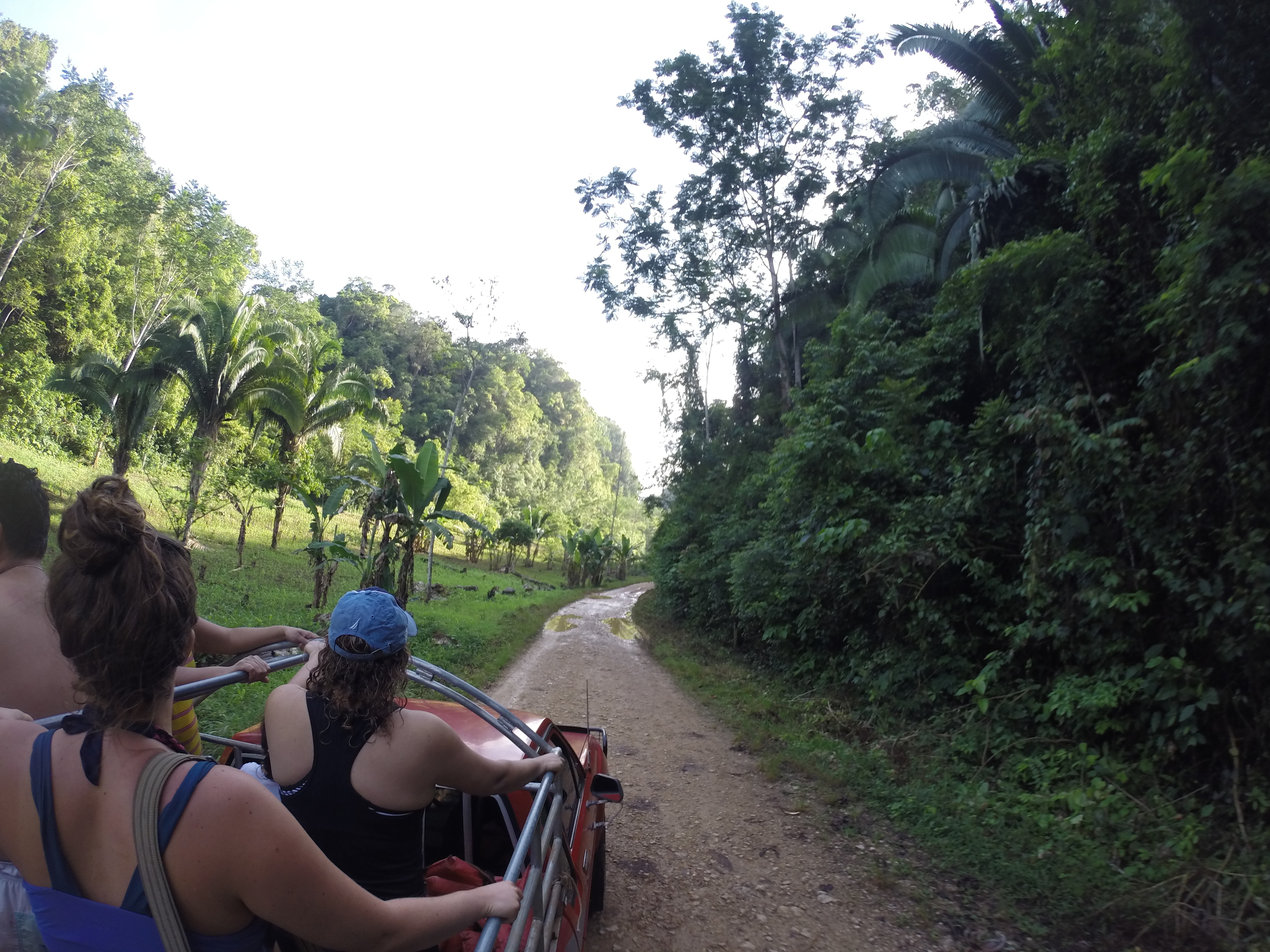 We cruised on the back of this Toyota out to the entrance. No pictures of the caves themselves!