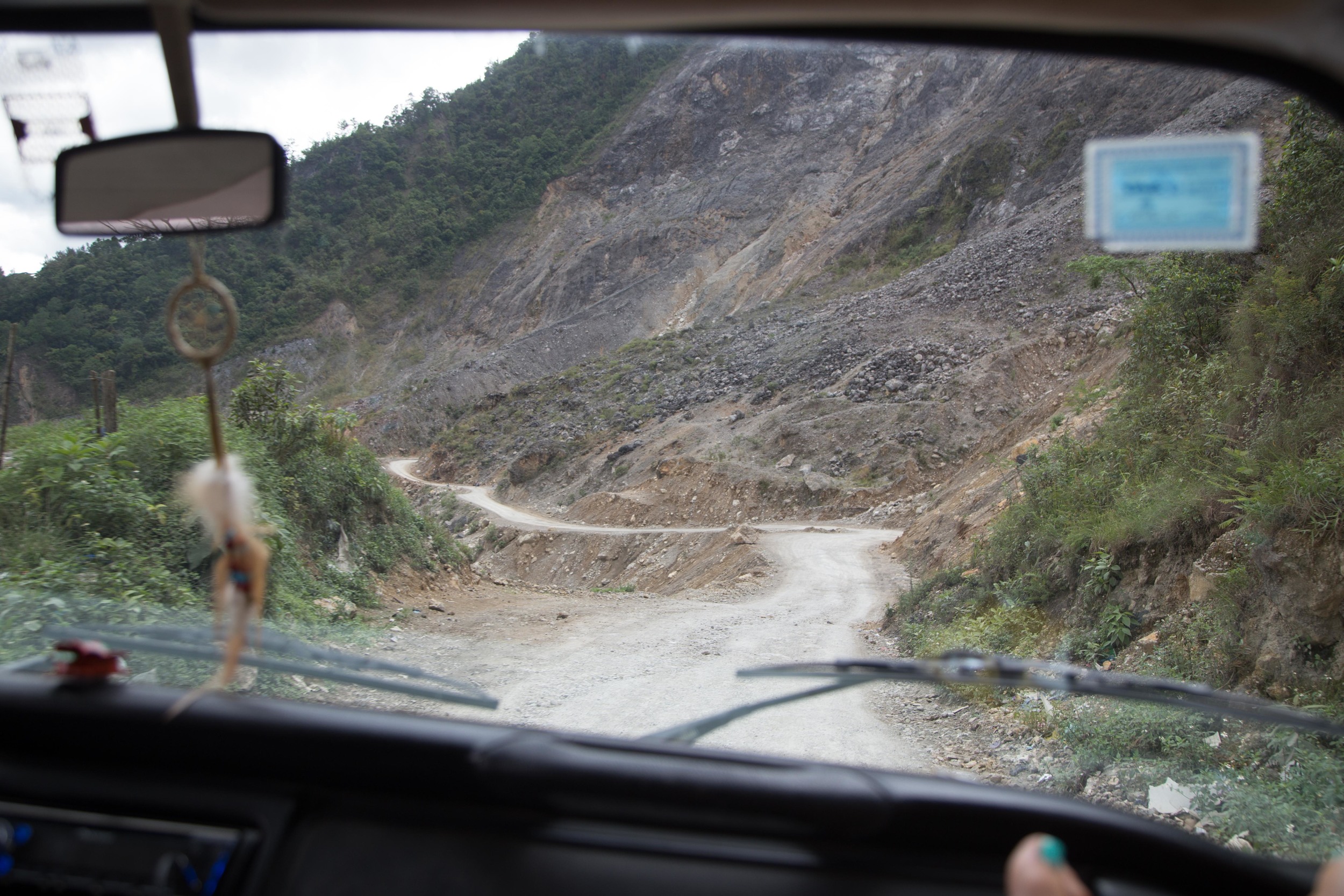 The first sign was this major landslide which wiped out the highway.