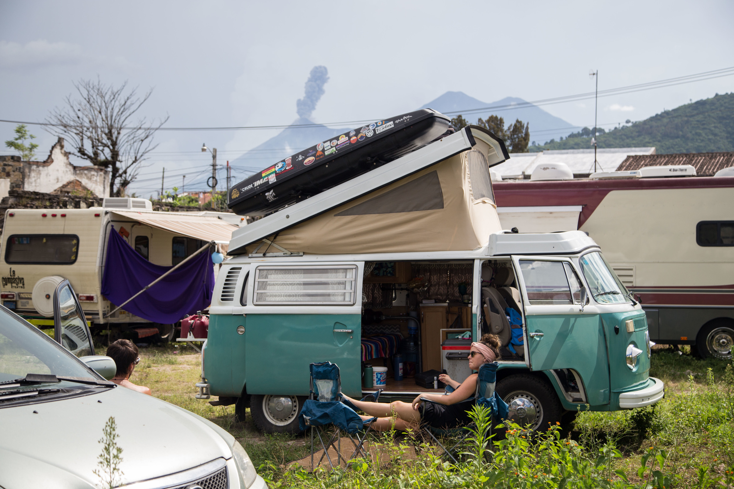 Note volcano in background.