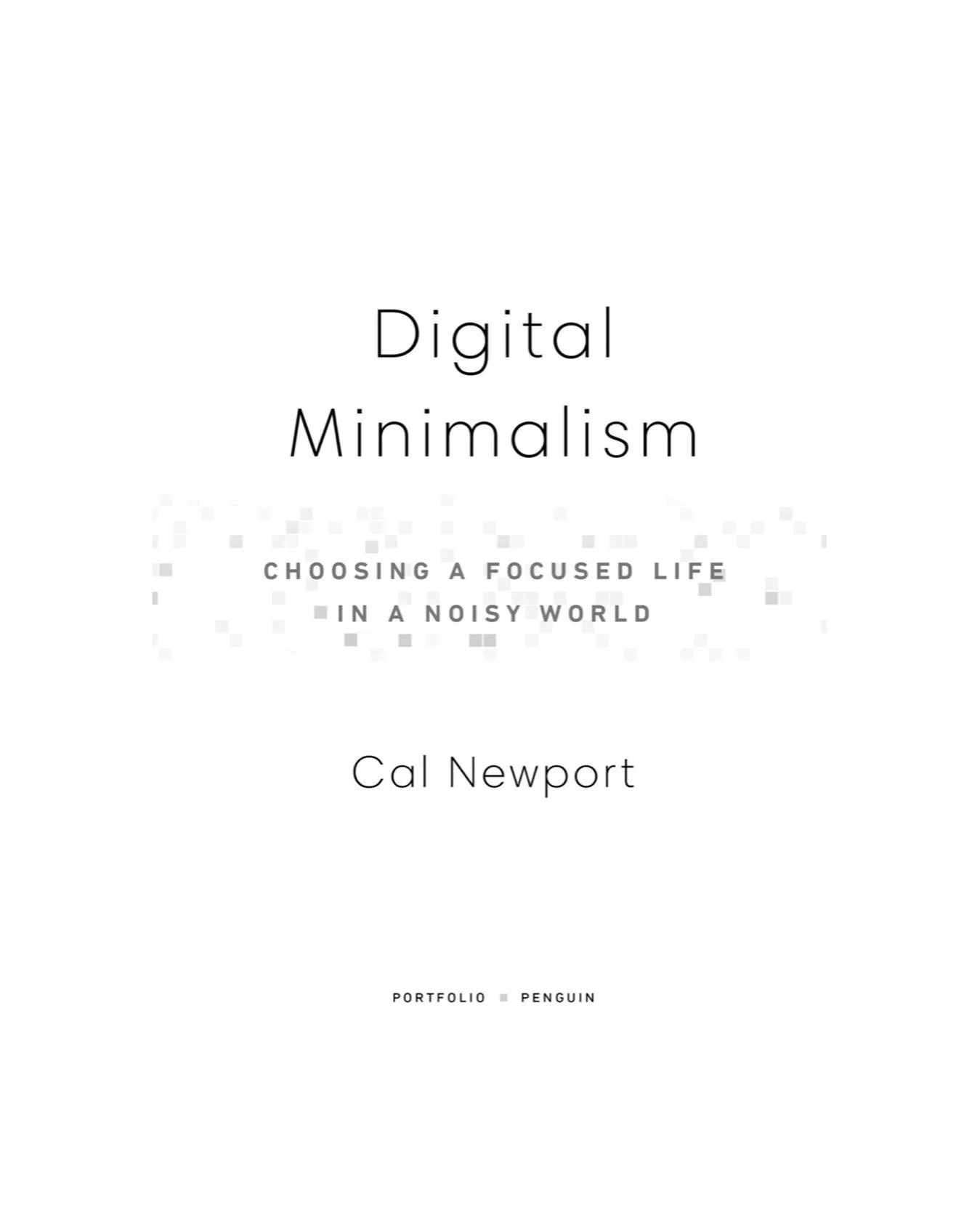 Digital Minimalism: Choosing a Focused Life in a Noisy World by Cal Newport
.
&ldquo;Face-to-face conversation is the most human--and humanizing--thing we do. Fully present to one another, we learn to listen. It's where we develop the capacity for em