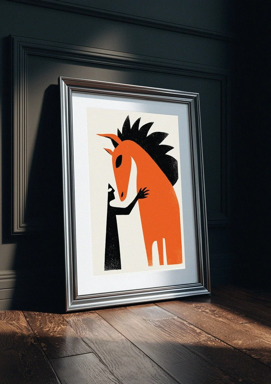 orange horse framed Large.jpeg
