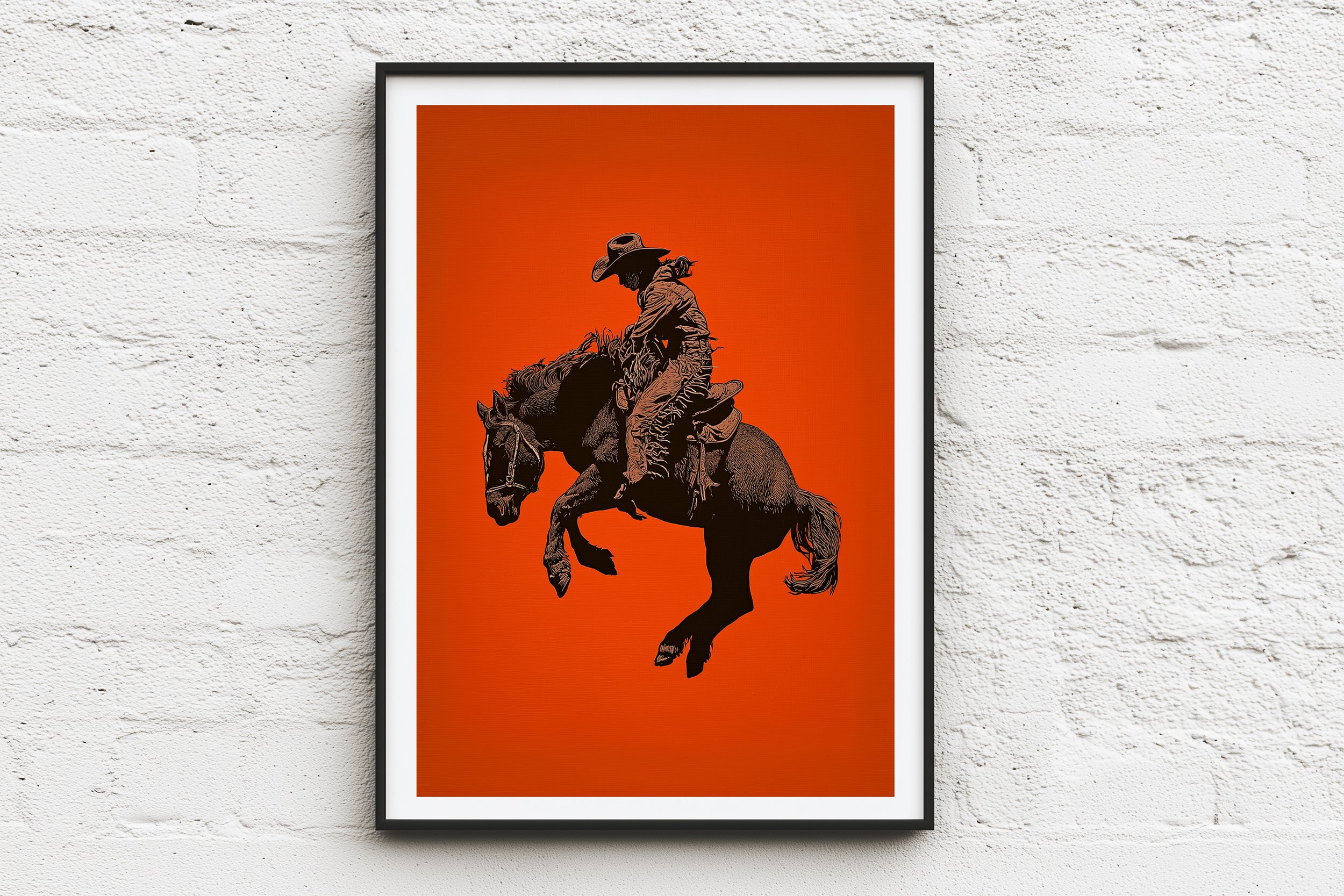 cowgirl rodeo framed .jpg