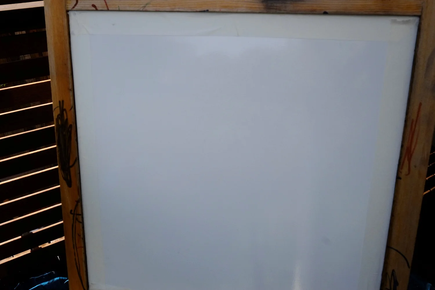 taping off the blackboard