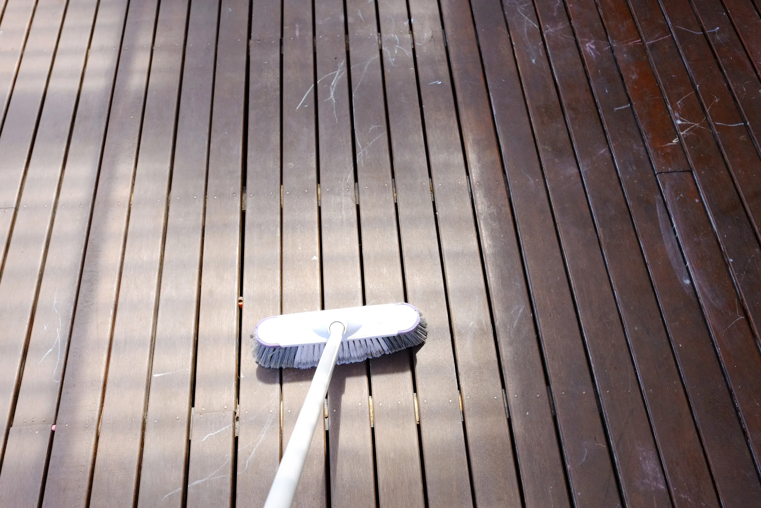 sweeping the deck