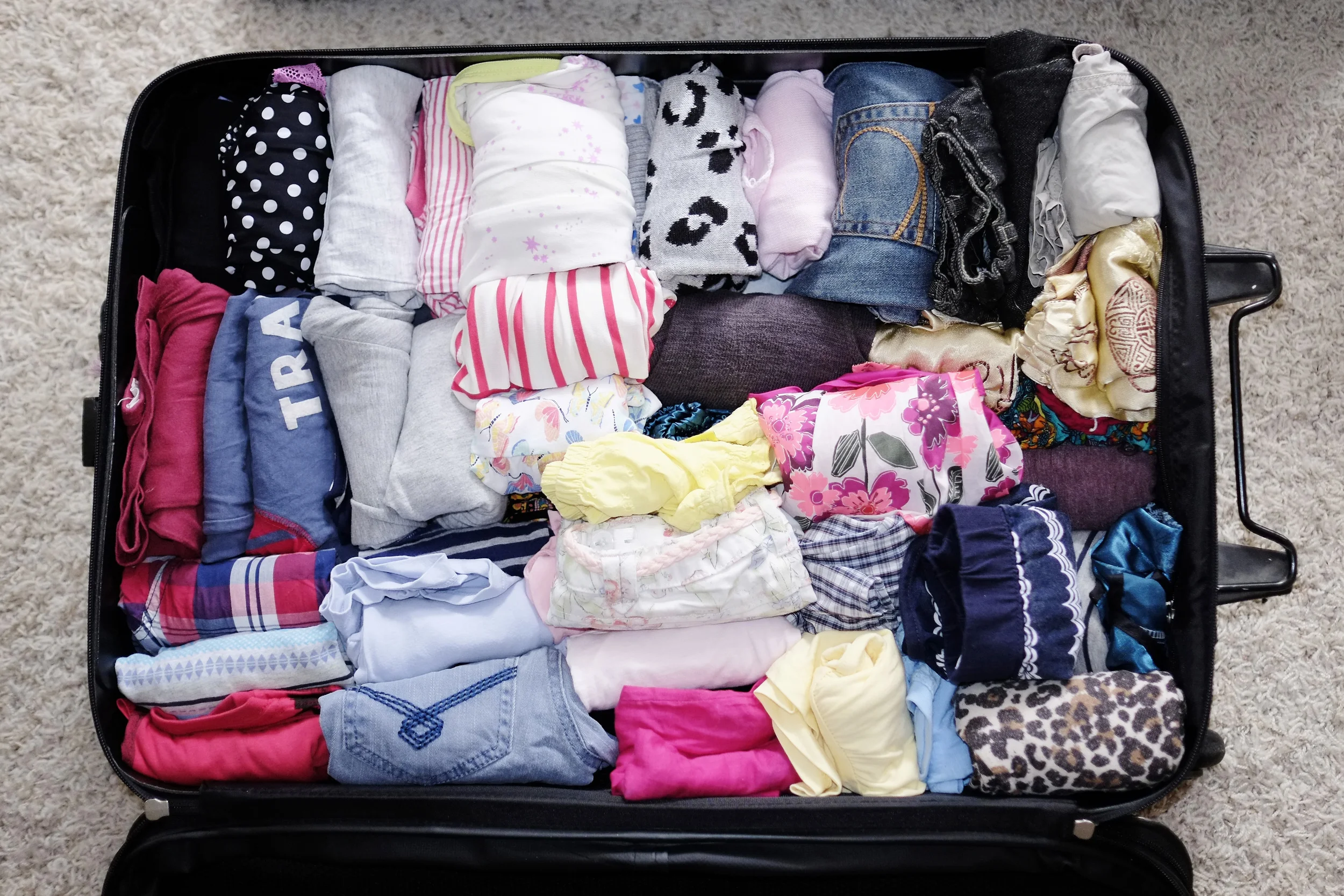 packing a suitcase