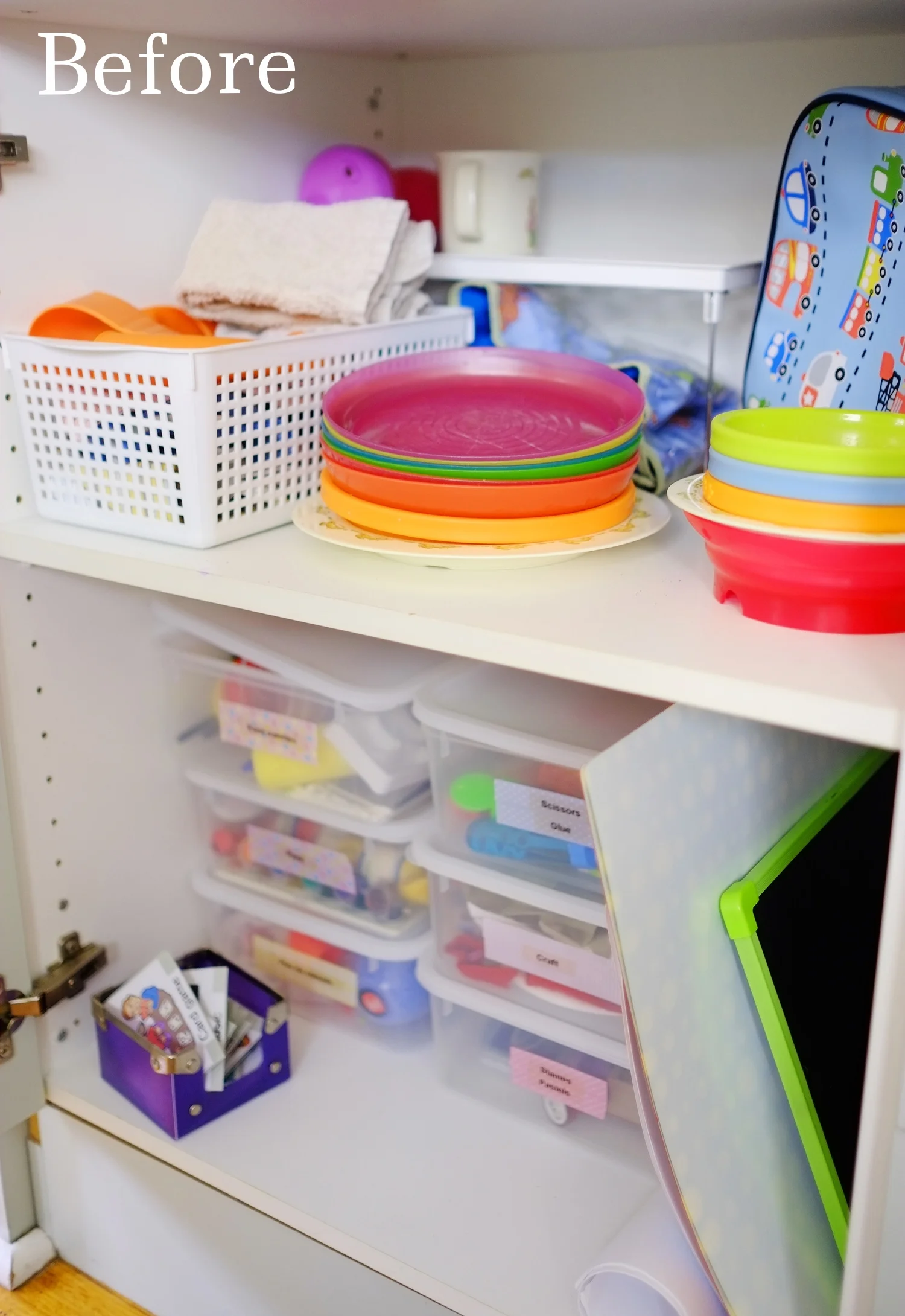 messy cupboard