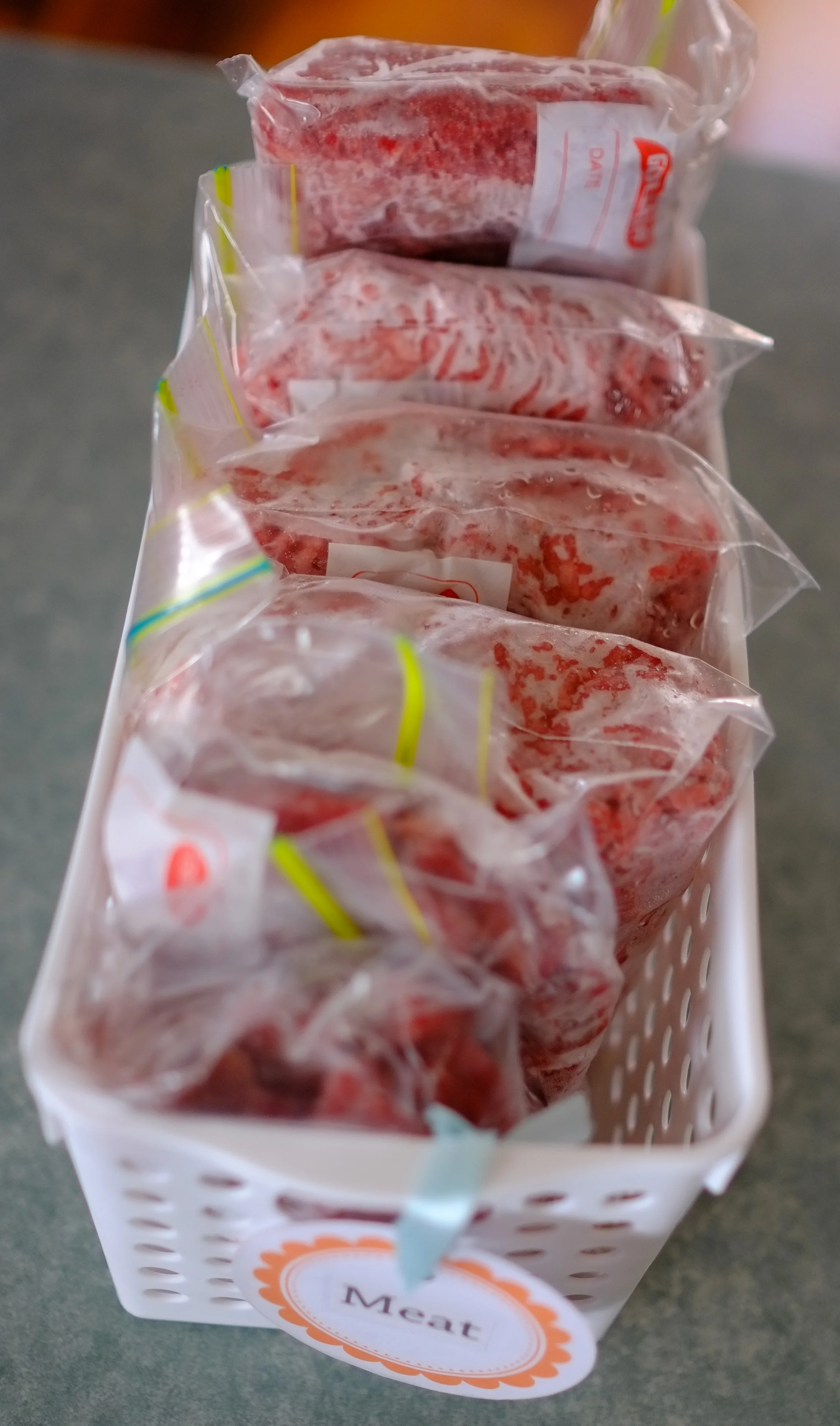 meat in storage containers
