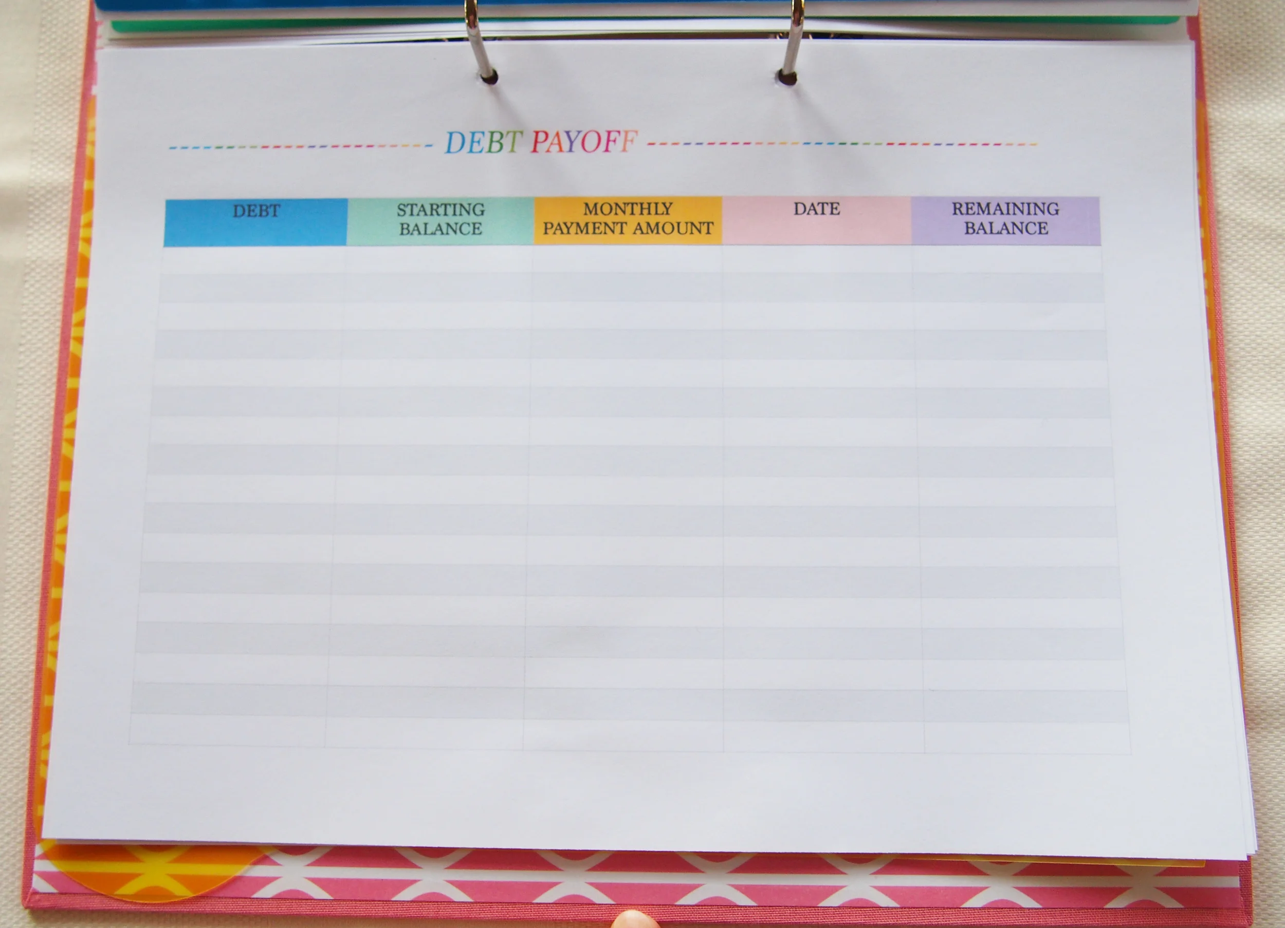 debt repayment checklist
