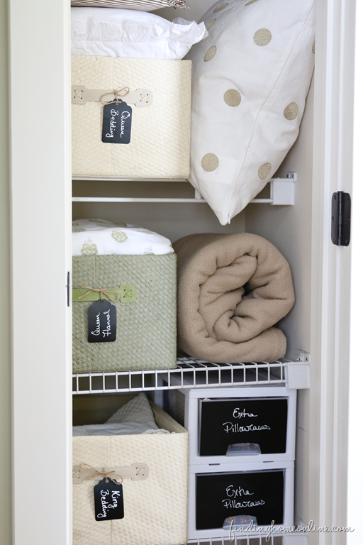 A Small Organized Linen Closet (And Ideas to Store Bulky Bedding