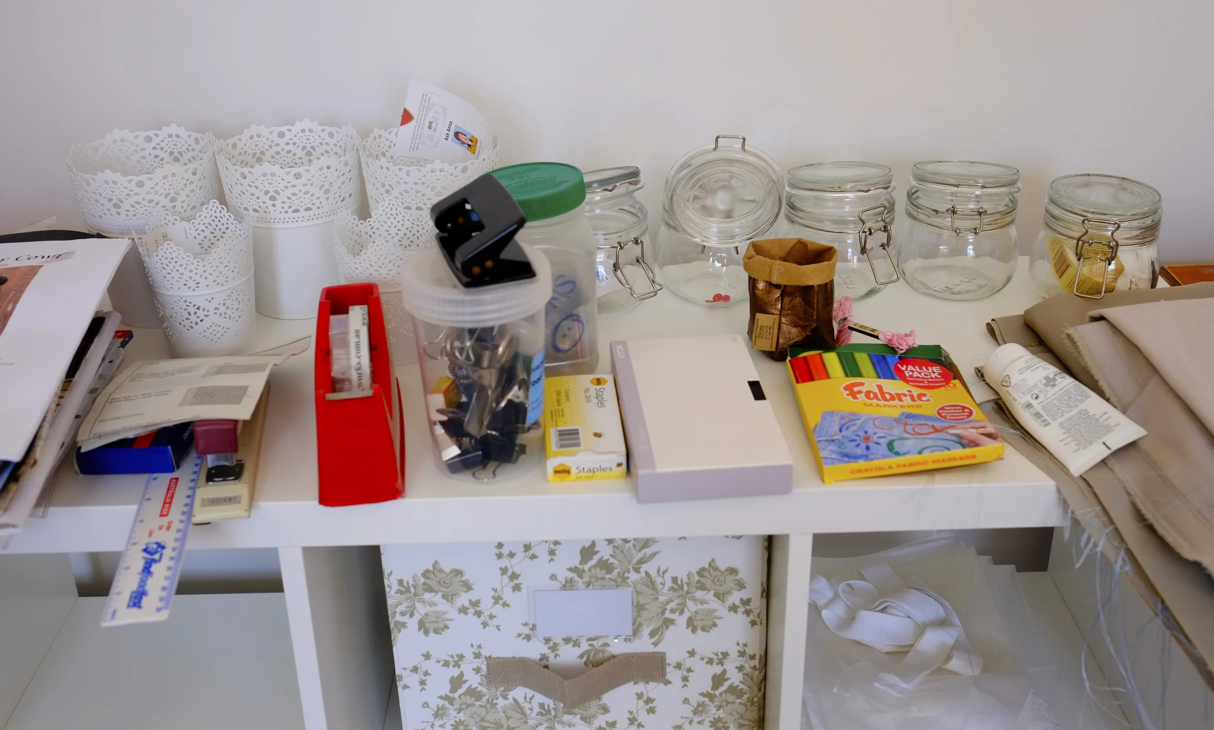 organising sewing supplies