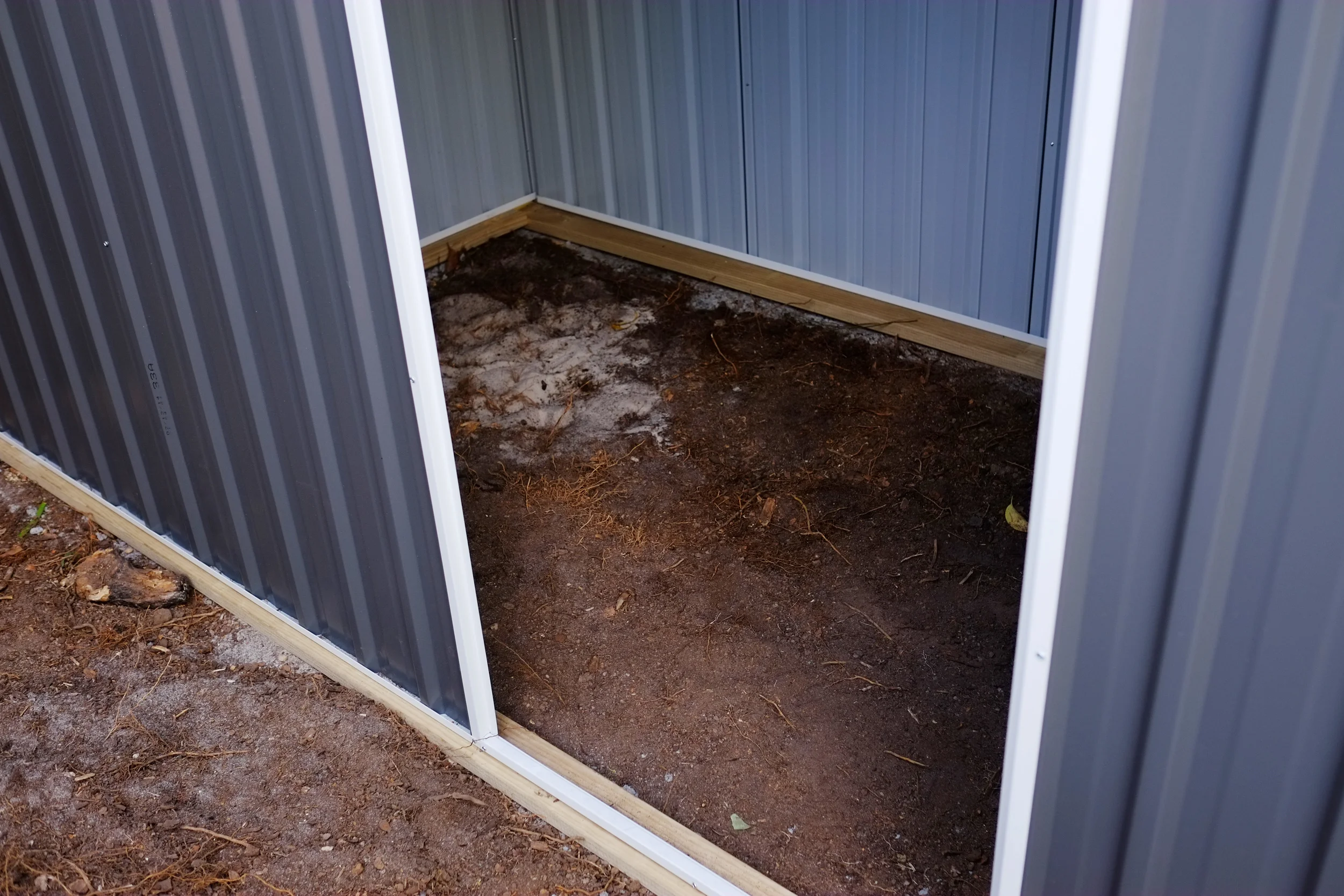 shed floor before