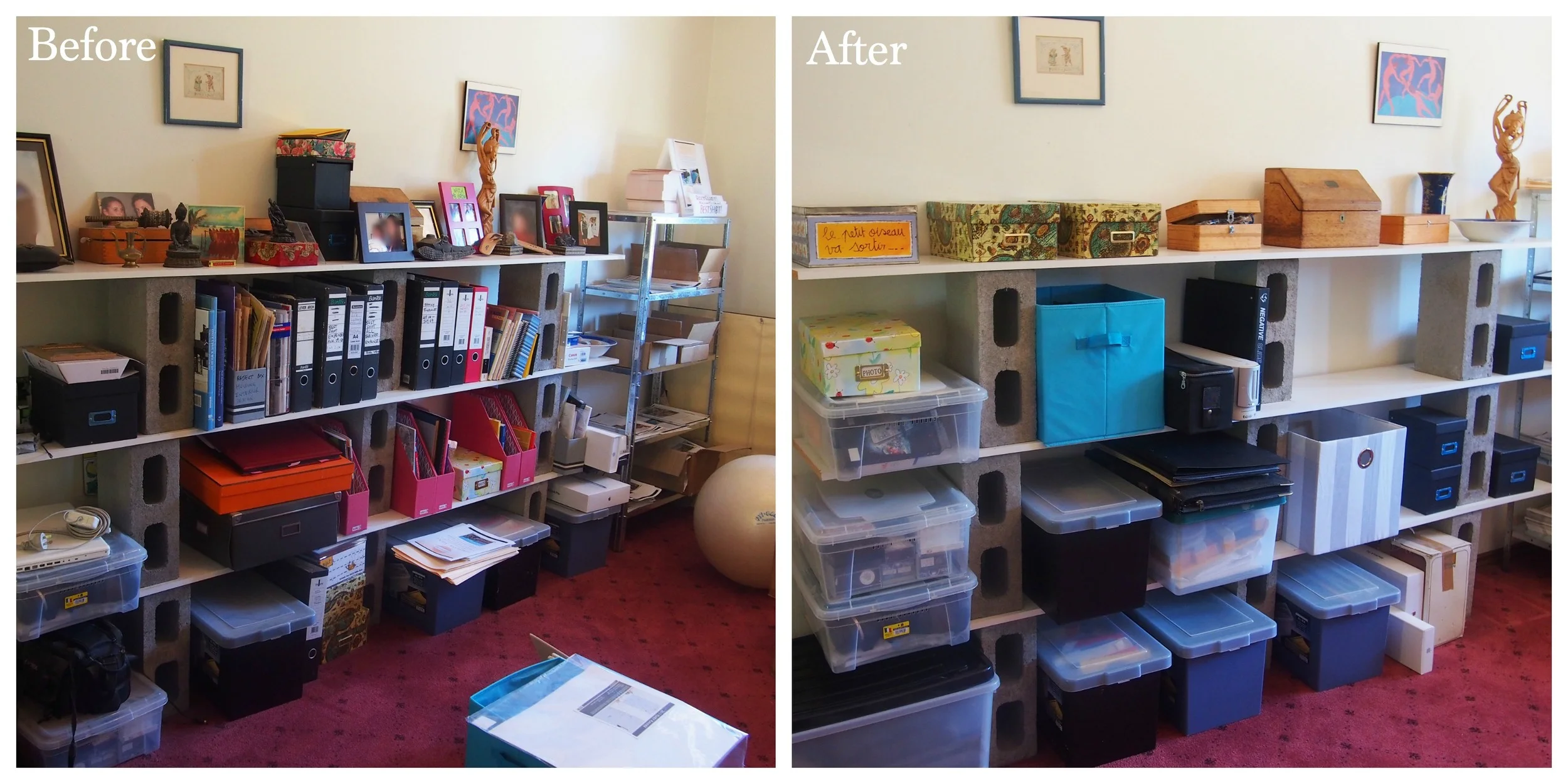 before and after home office