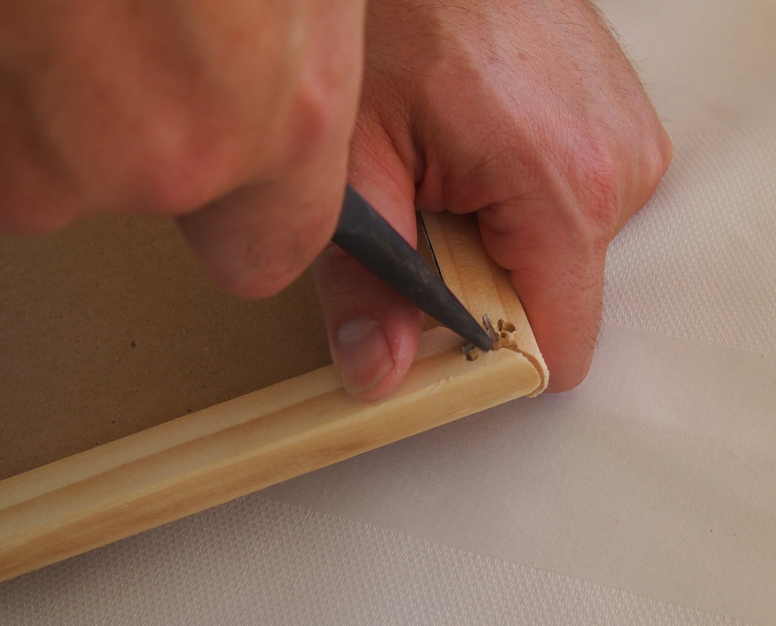 removing corner staple