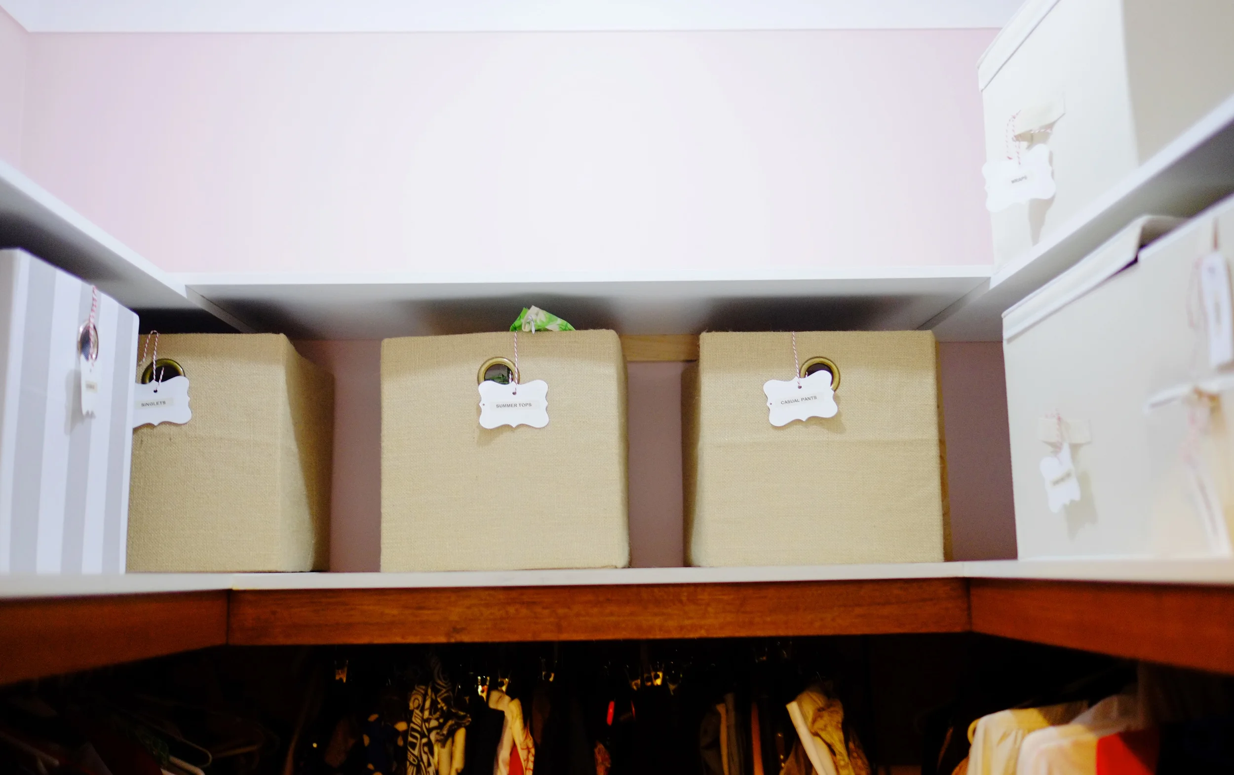 organised wardrobe space