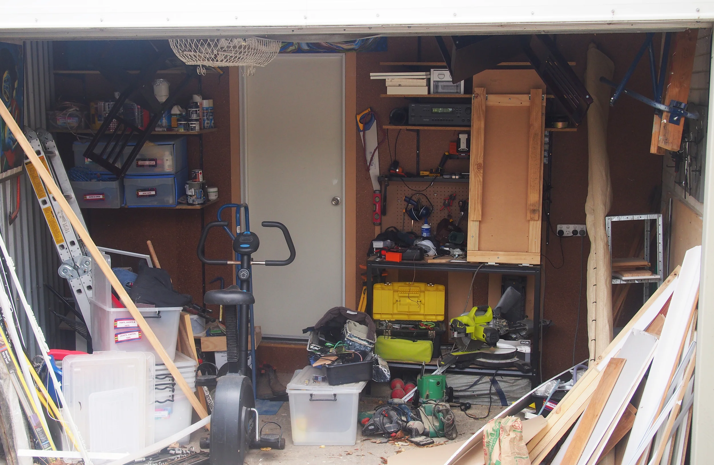 messy garage space