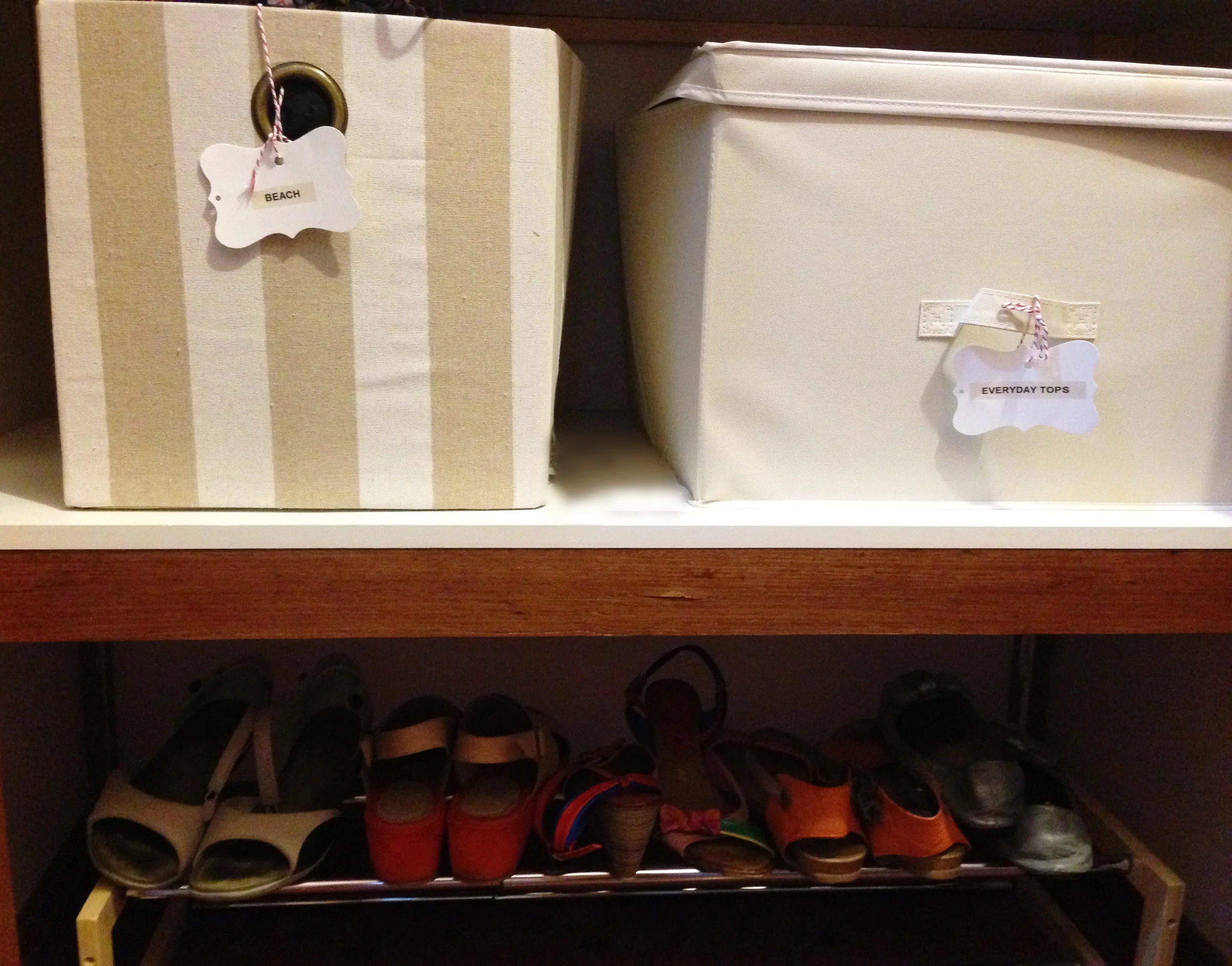 organised shoe rack