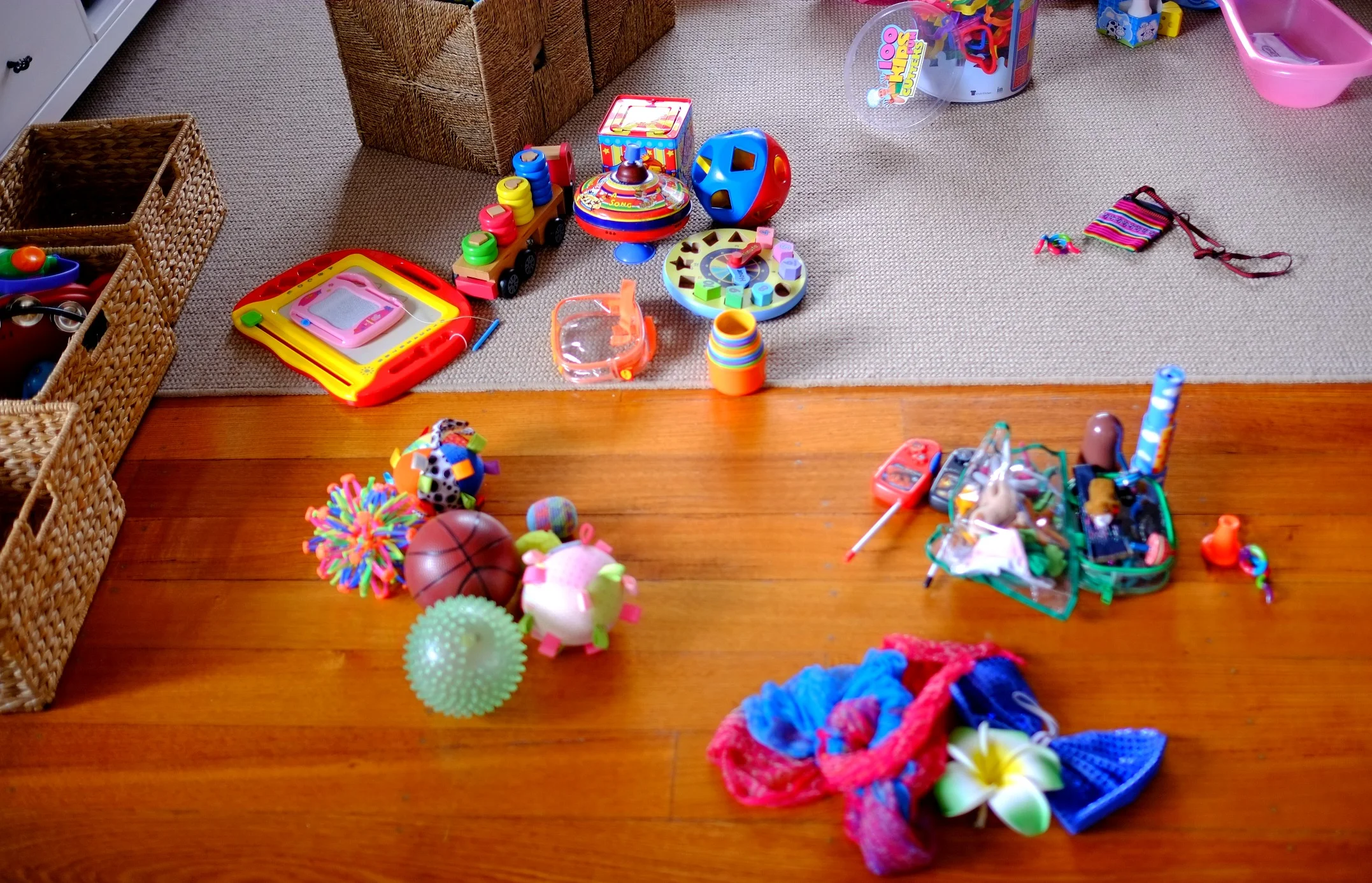 sorting toys into categories