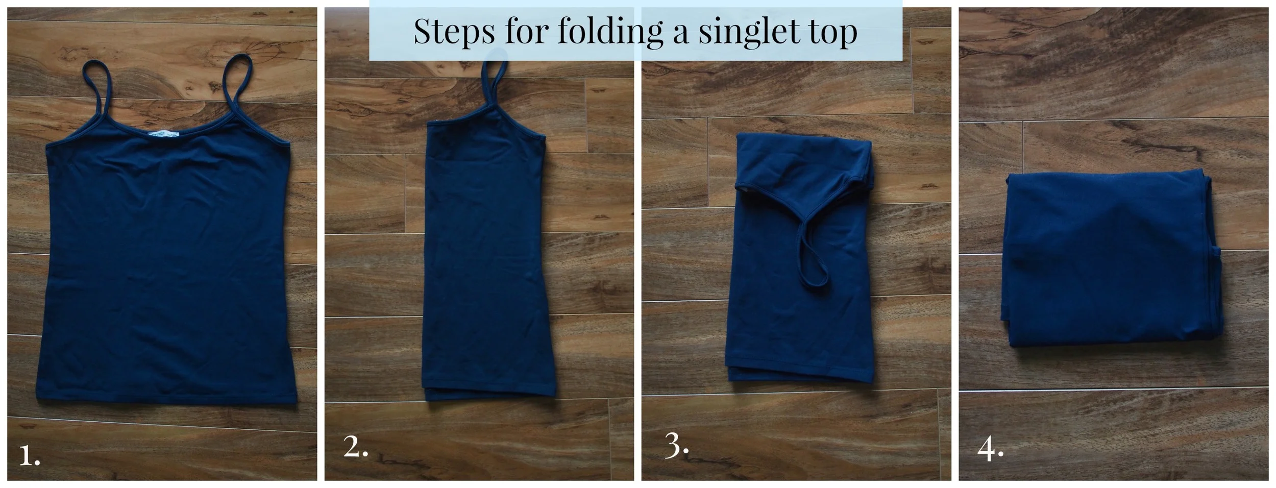 how to fold a singlet top