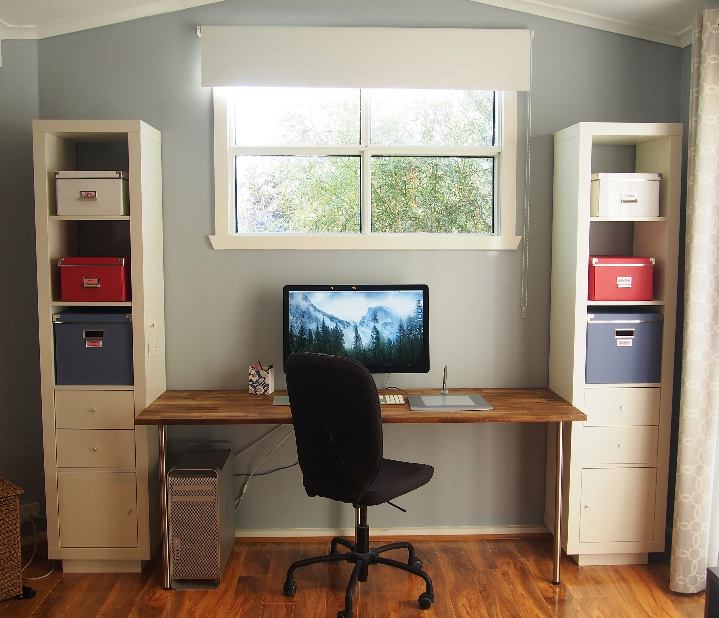 home office desk area