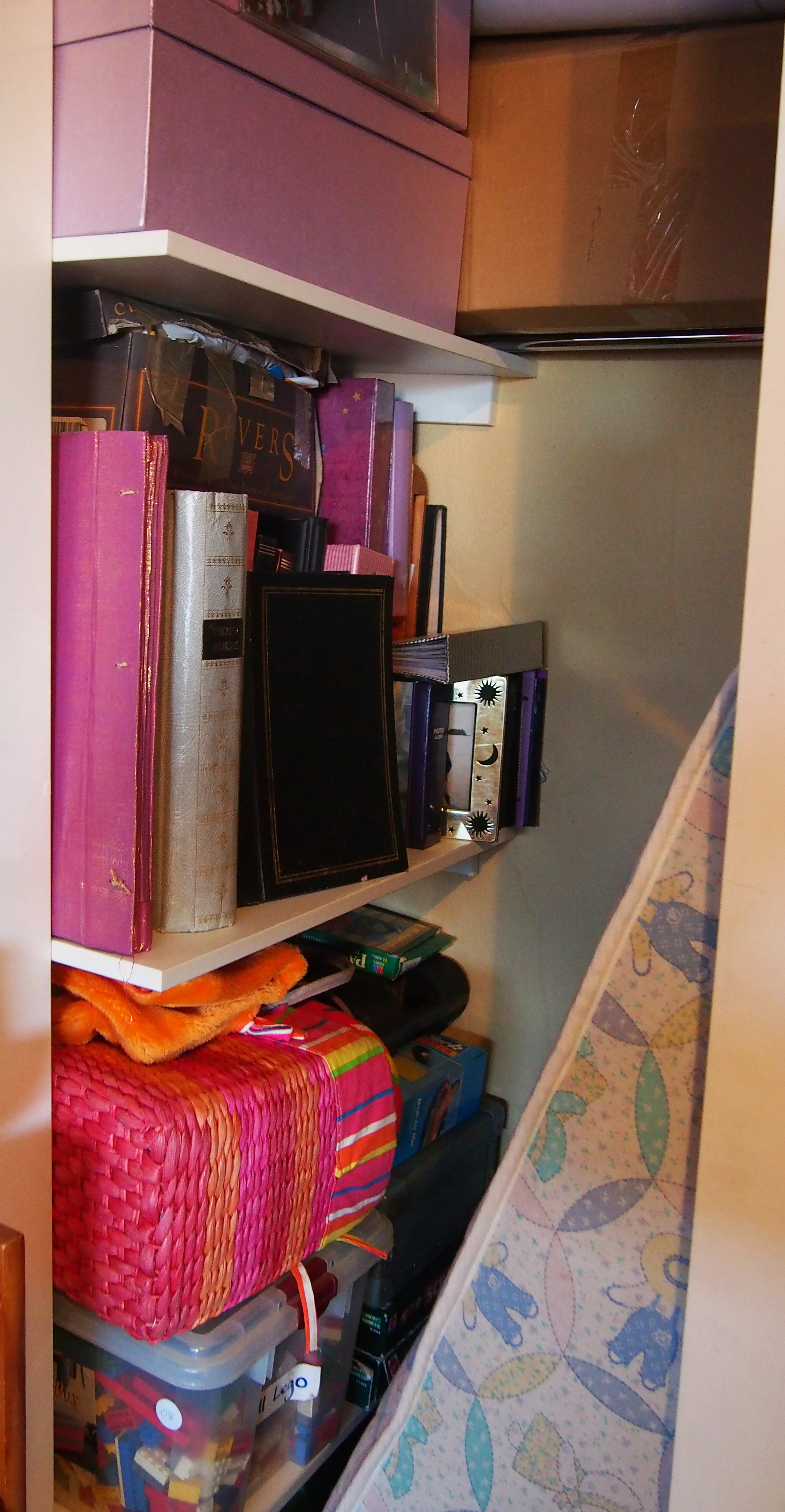 disorganised cupboard