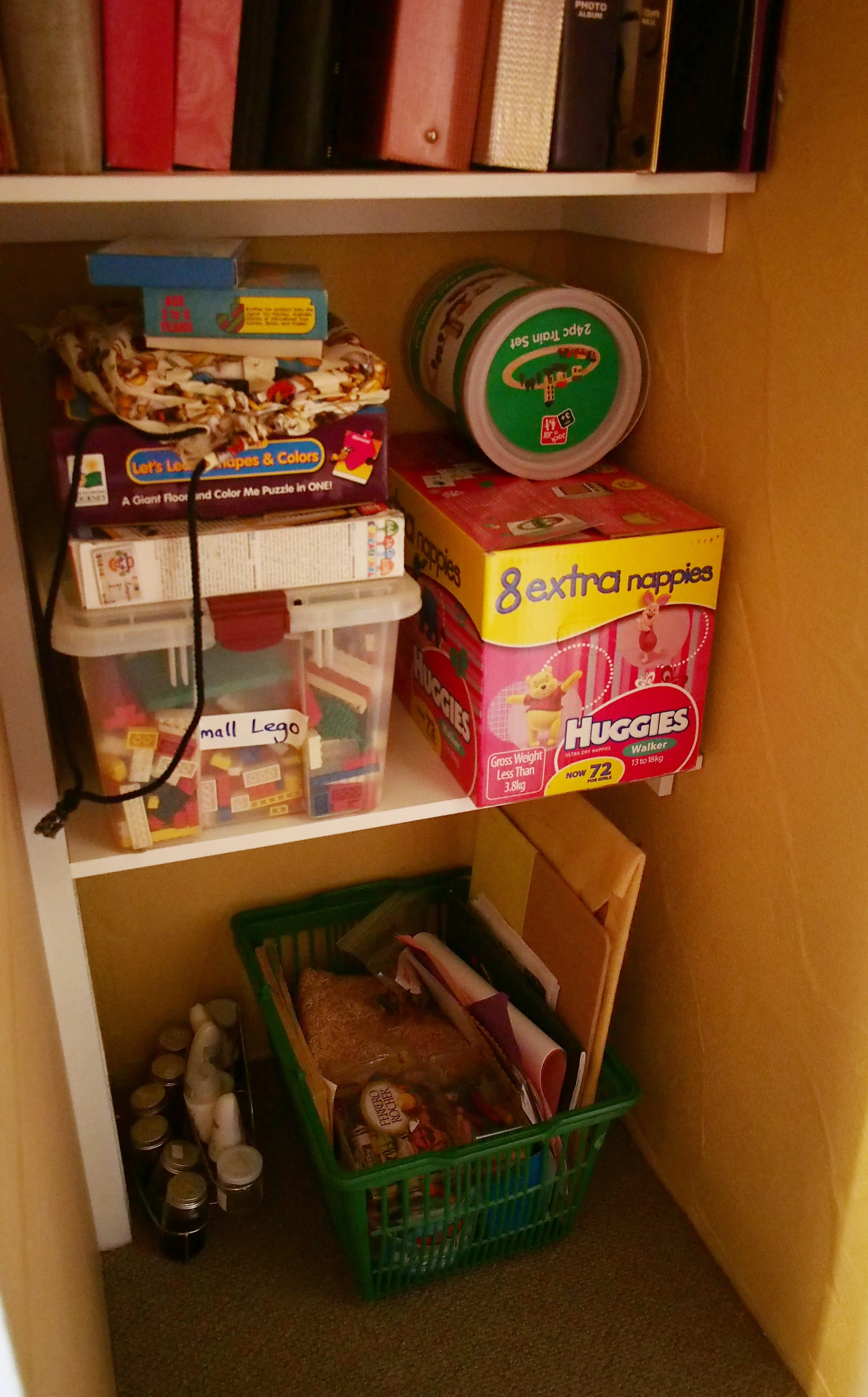 organised storage cupboard
