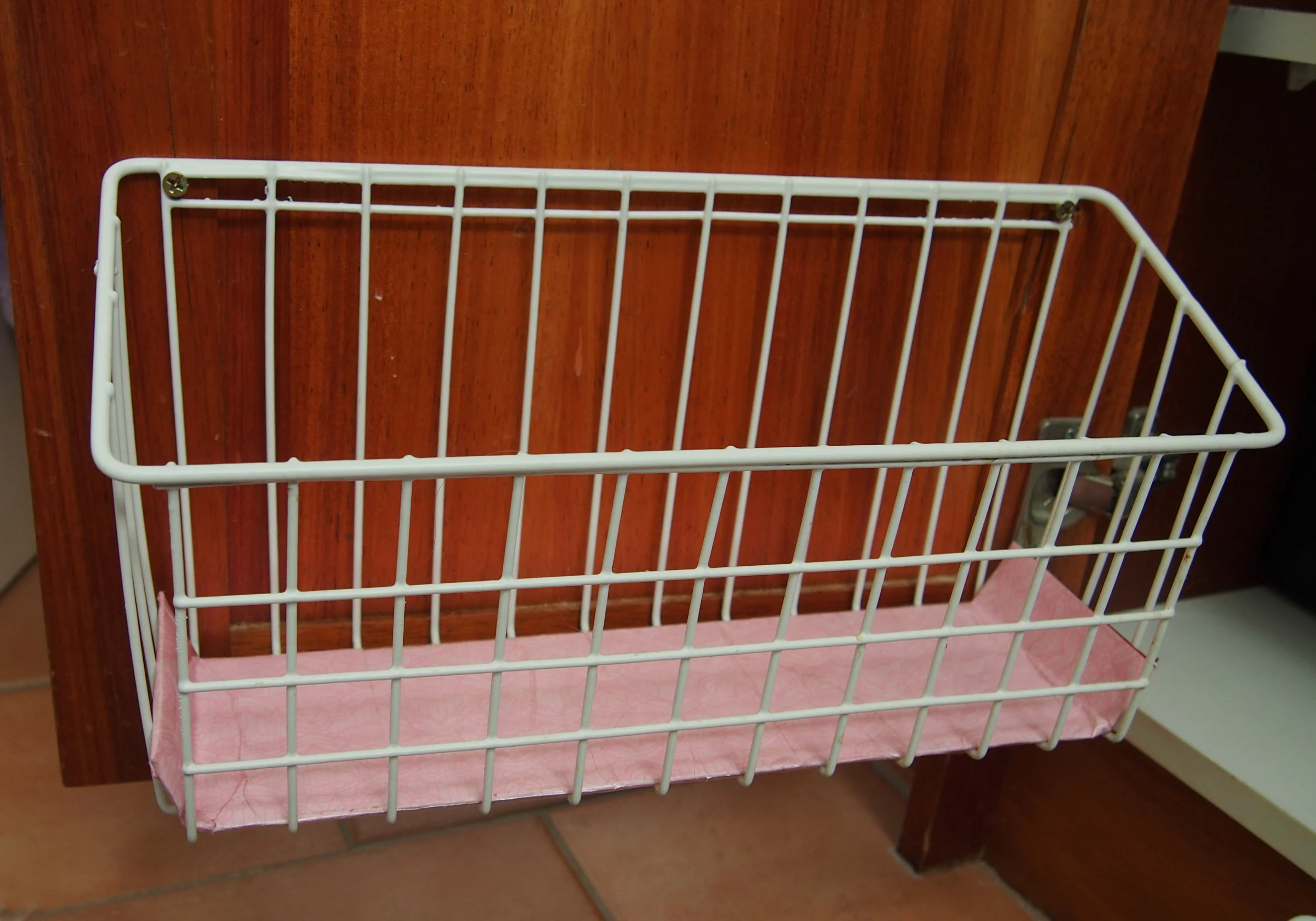 storage solution for bathroom vanity door