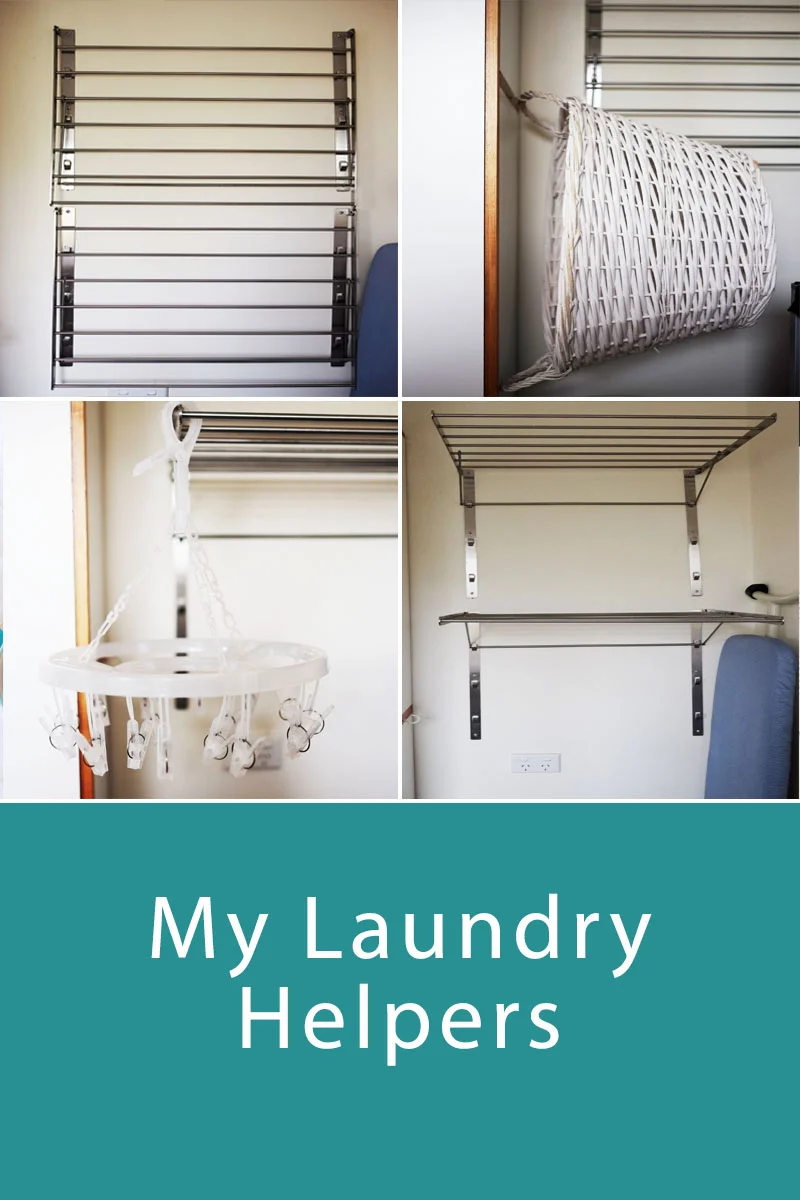 My Laundry Helpers - laundry is a never-ending chore and one that really can't be avoided, no matter how hard we try! This post is an in-depth look at the tools I use in my laundry to help get the laundry done faster so you have more time to do things you enjoy!