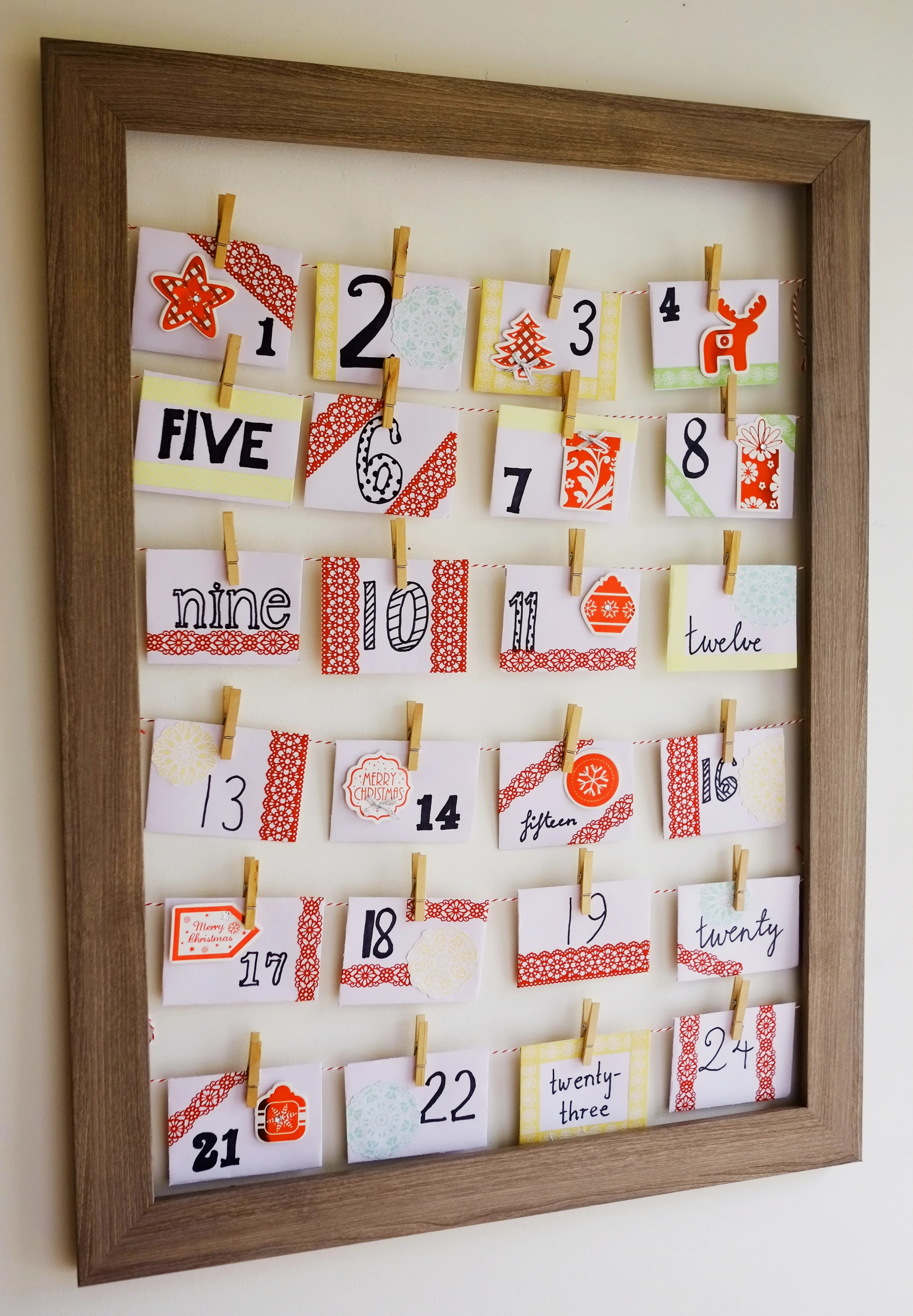 DIY Advent calendar with Christmas activities for the kids