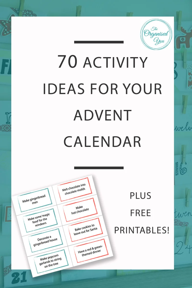 70 Christmas Activities for the Advent Calendar - do you like to do lots of fun Christmas activities with your kids in the lead-up to Christmas? Click through to grab your FREE download of 70 fun Christmas activities for the Advent Calendar, as well as a look at how I created my own DIY Advent Calendar using some simple envelopes and a picture frame! 