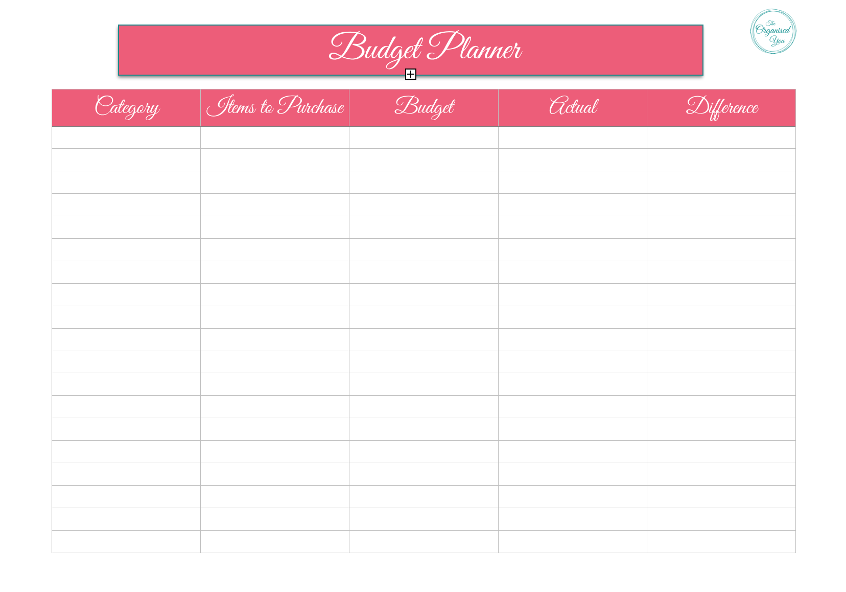 Christmas budget planner printable