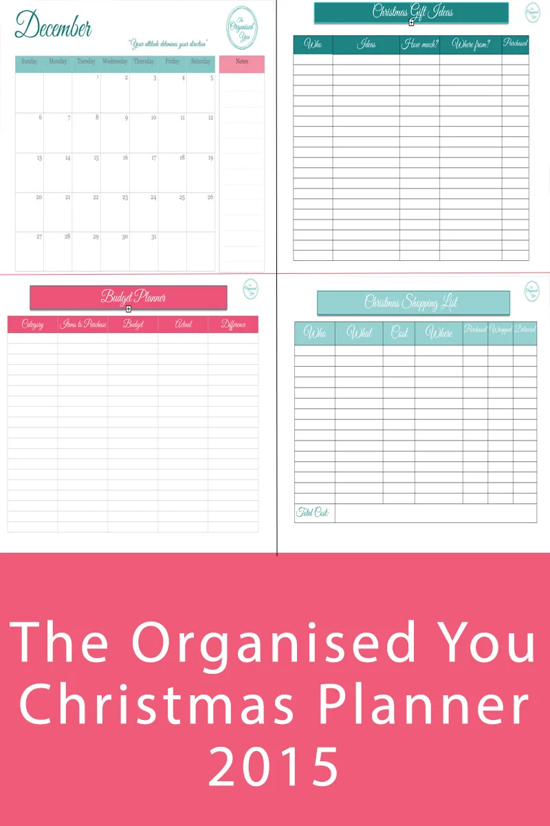 The Organised You Christmas Planner 2015