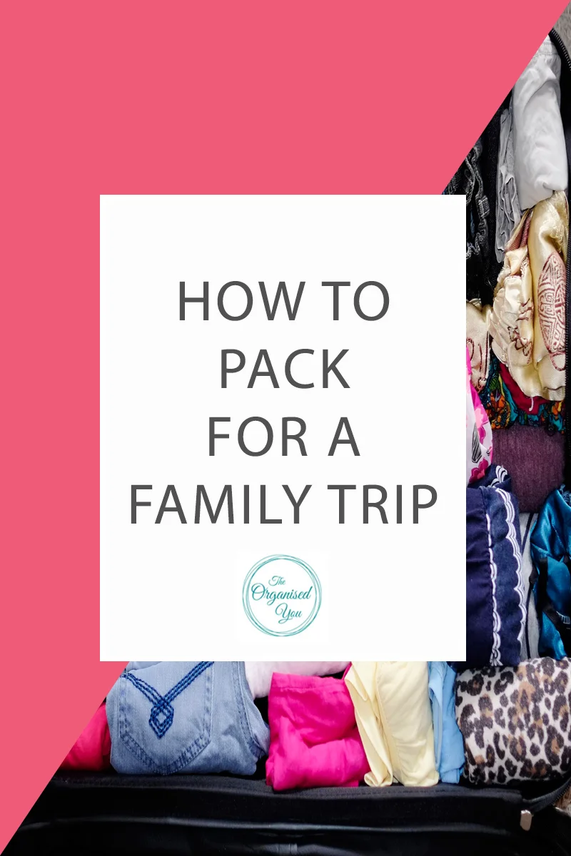 How to pack for a family trip - packing a suitcase can be a challenge in fitting everything in that you need, especially if you only have 1 suitcase between all family members! This step-by-step guide shows you how I packed a suitcase for 4 people using a few simple organised techniques!