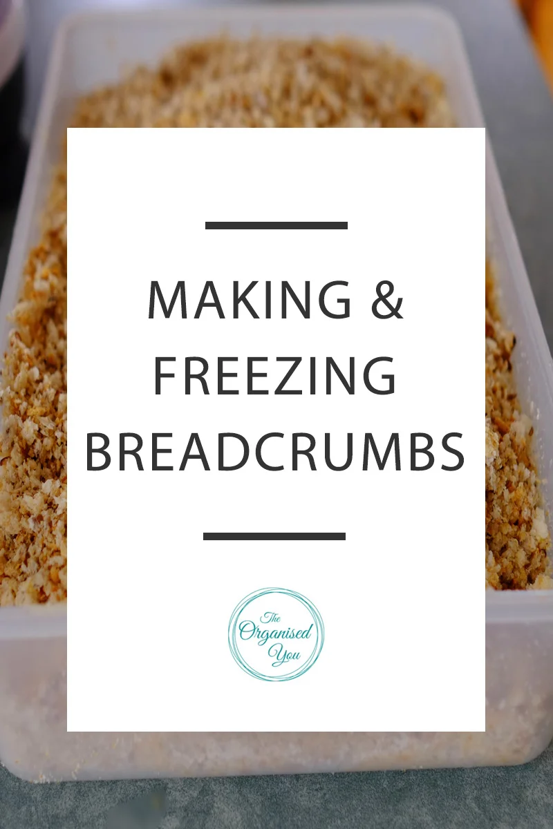Making and freezing breadcrumbs