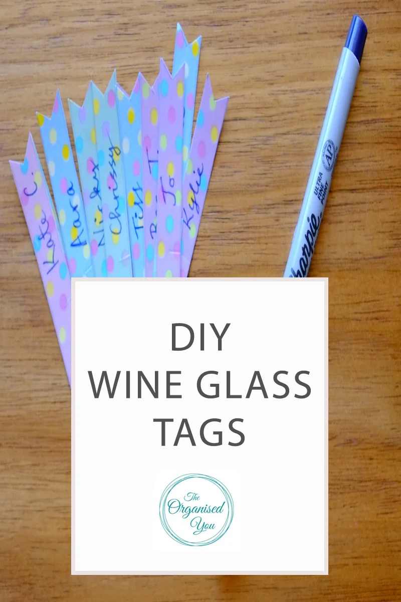 DIY Wine glass tags - if you're entertaining and want to make the night easier on yourself, why not try creating these DIY wine glass tags? It will save you some major cleaning up at the end of the night and keep you a little less stressed. Click through to read the step-by-step guide to making your own wine glass tags